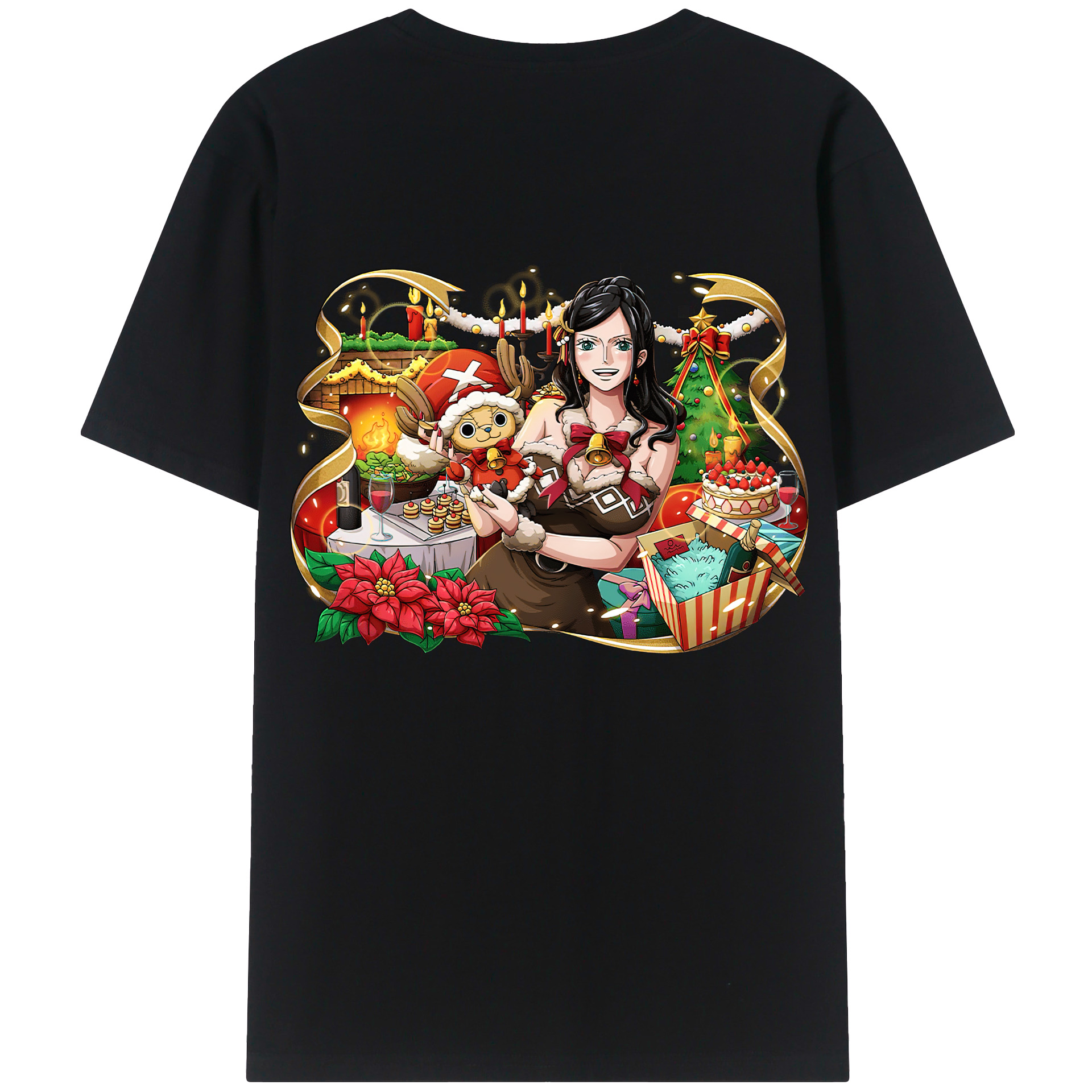 ワンピース ニコ・ロビン ONE PIECE Nico Robin 綿100％半袖Tシャツ（背面プリント）