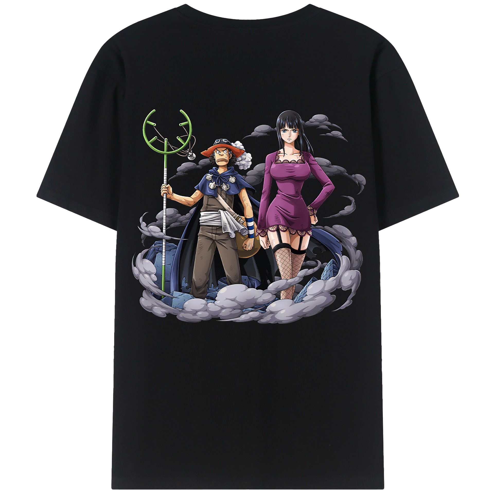 ワンピース ニコ・ロビン ONE PIECE Nico Robin 綿100％半袖Tシャツ（背面プリント）