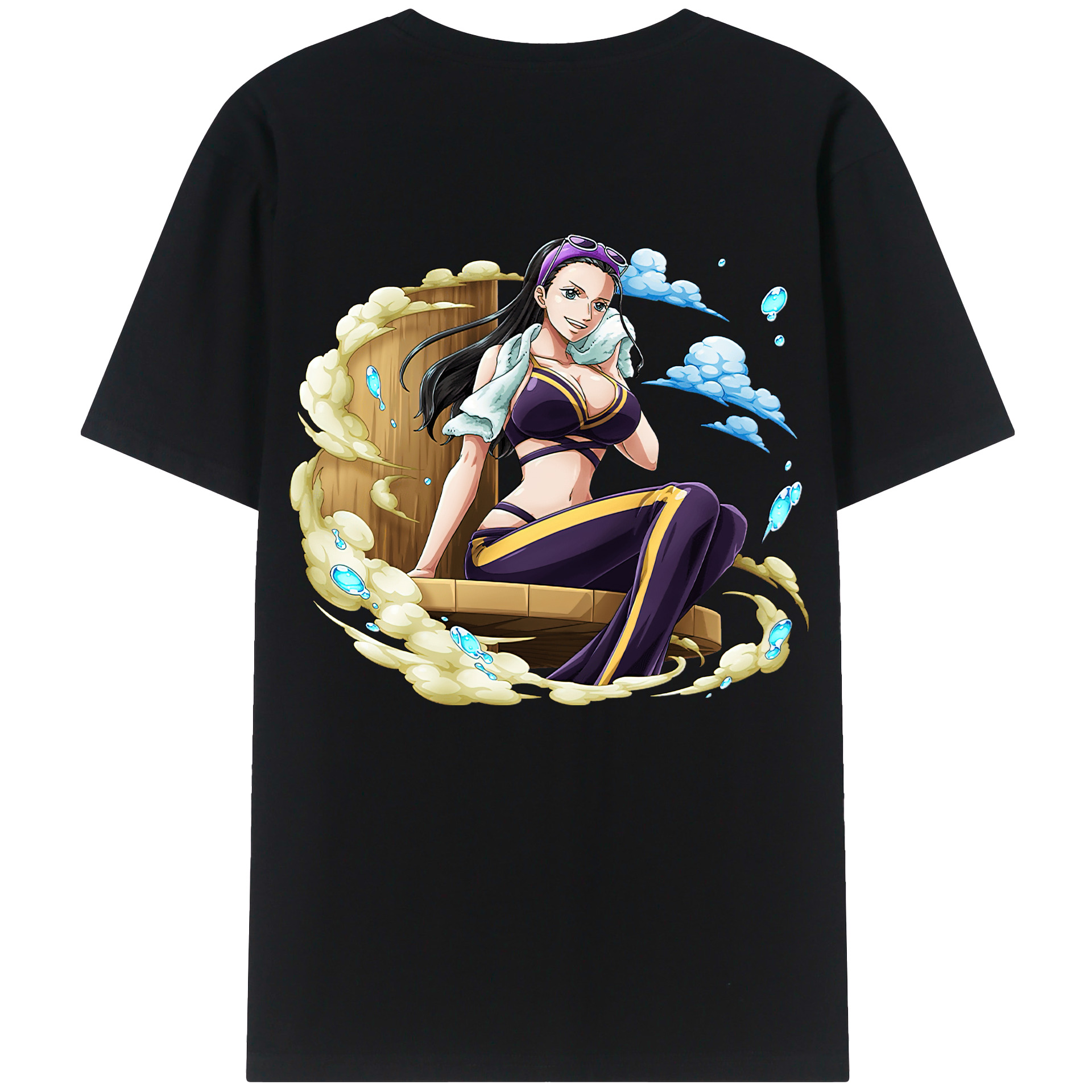 ワンピース ニコ・ロビン ONE PIECE Nico Robin 綿100％半袖Tシャツ（背面プリント）