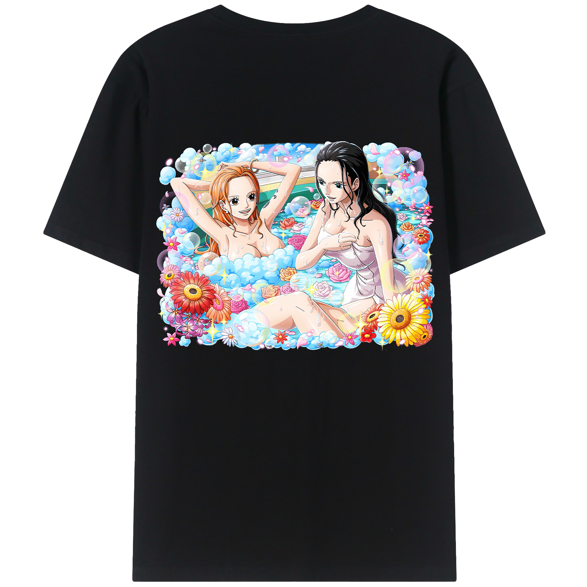 ワンピース ニコ・ロビン ONE PIECE Nico Robin 綿100％半袖Tシャツ（背面プリント）