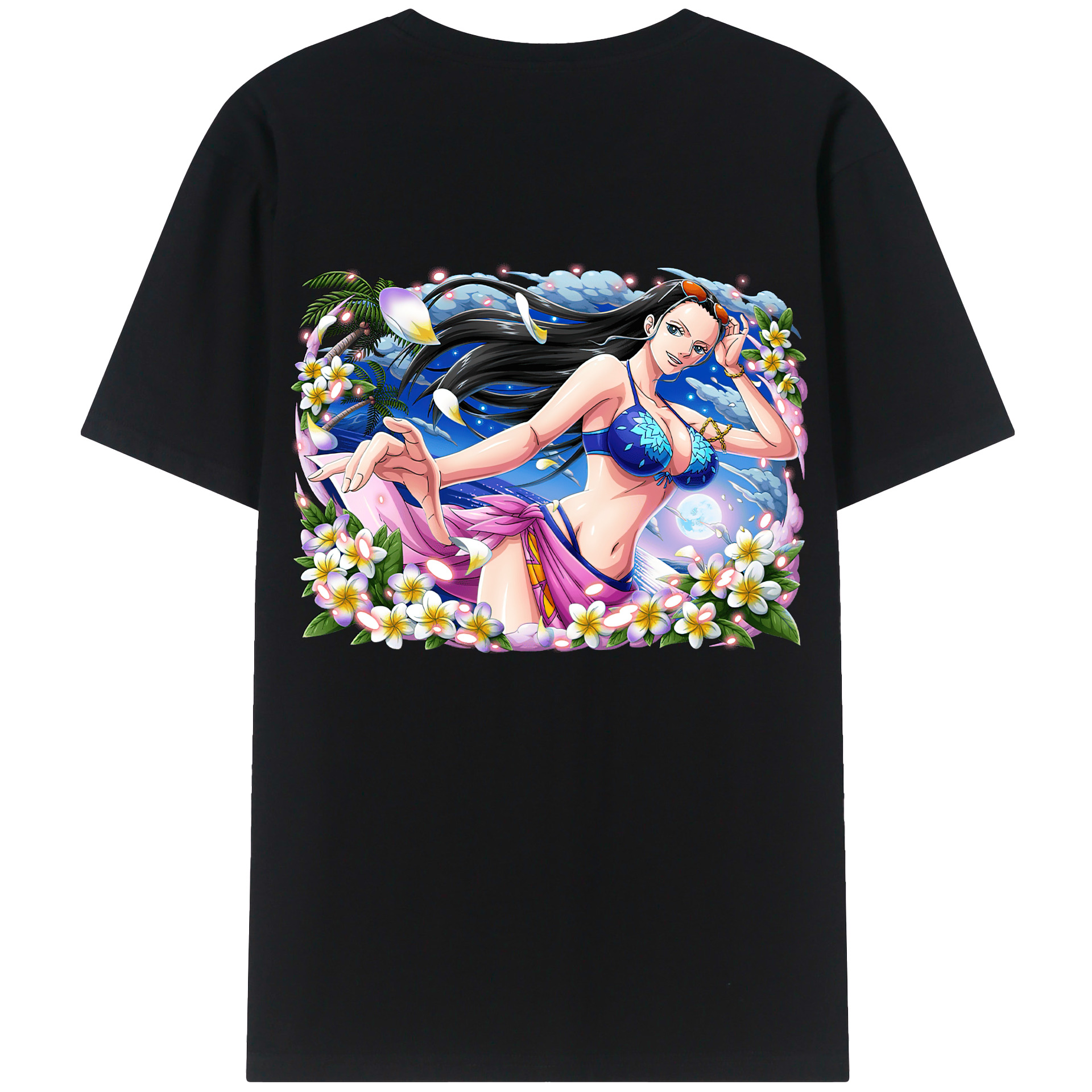 ワンピース ニコ・ロビン ONE PIECE Nico Robin 綿100％半袖Tシャツ（背面プリント）