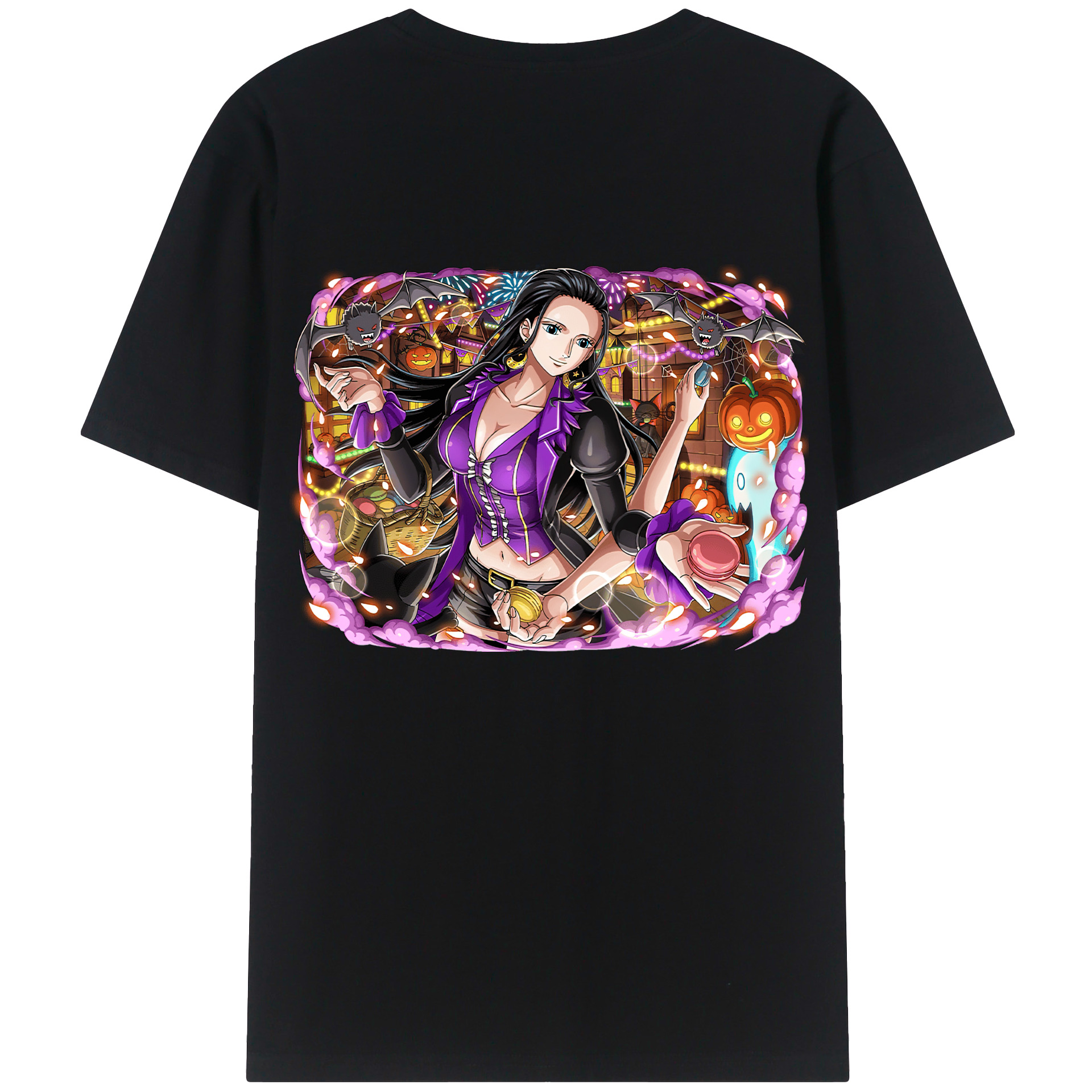 ワンピース ニコ・ロビン ONE PIECE Nico Robin 綿100％半袖Tシャツ（背面プリント）