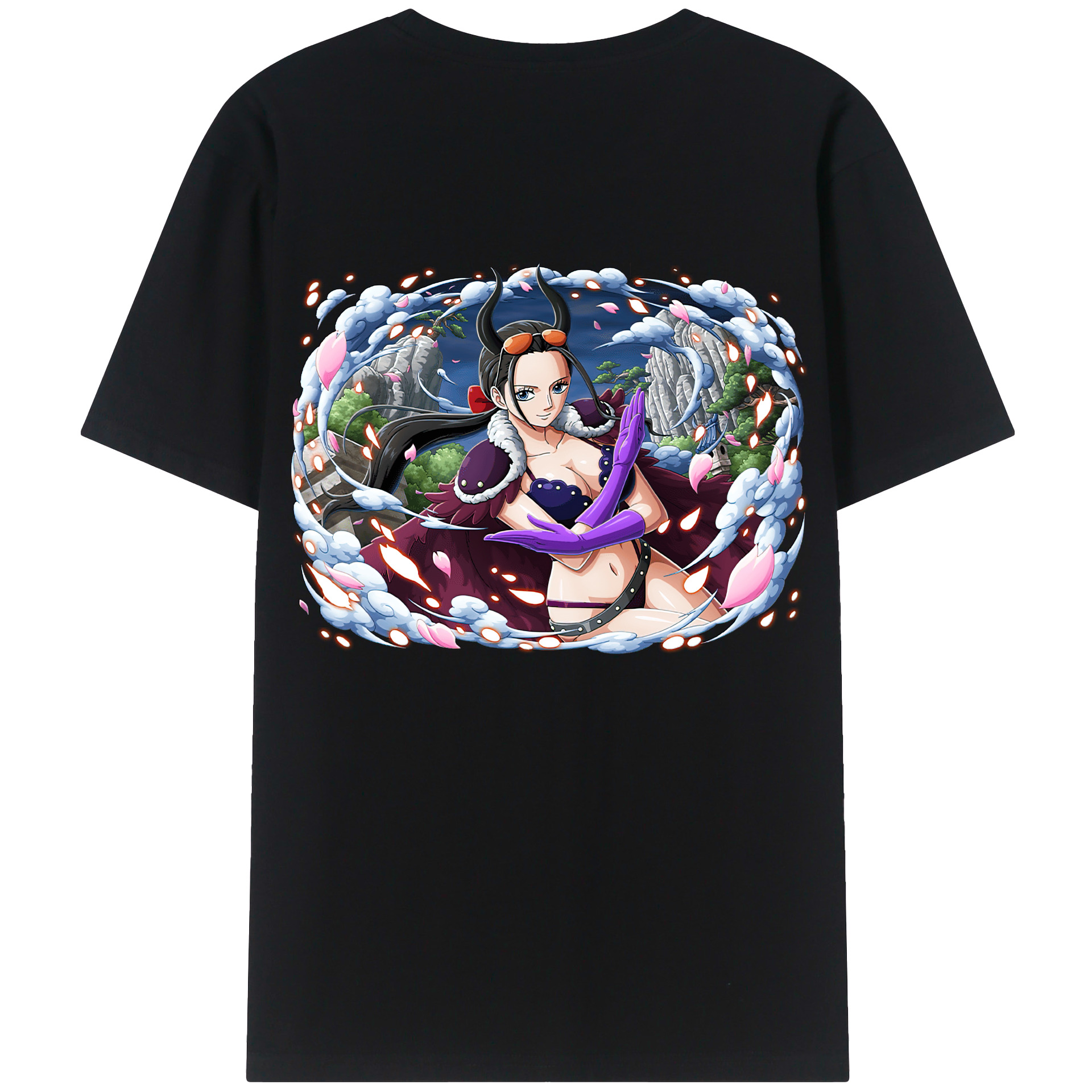 ワンピース ニコ・ロビン ONE PIECE Nico Robin 綿100％半袖Tシャツ（背面プリント）