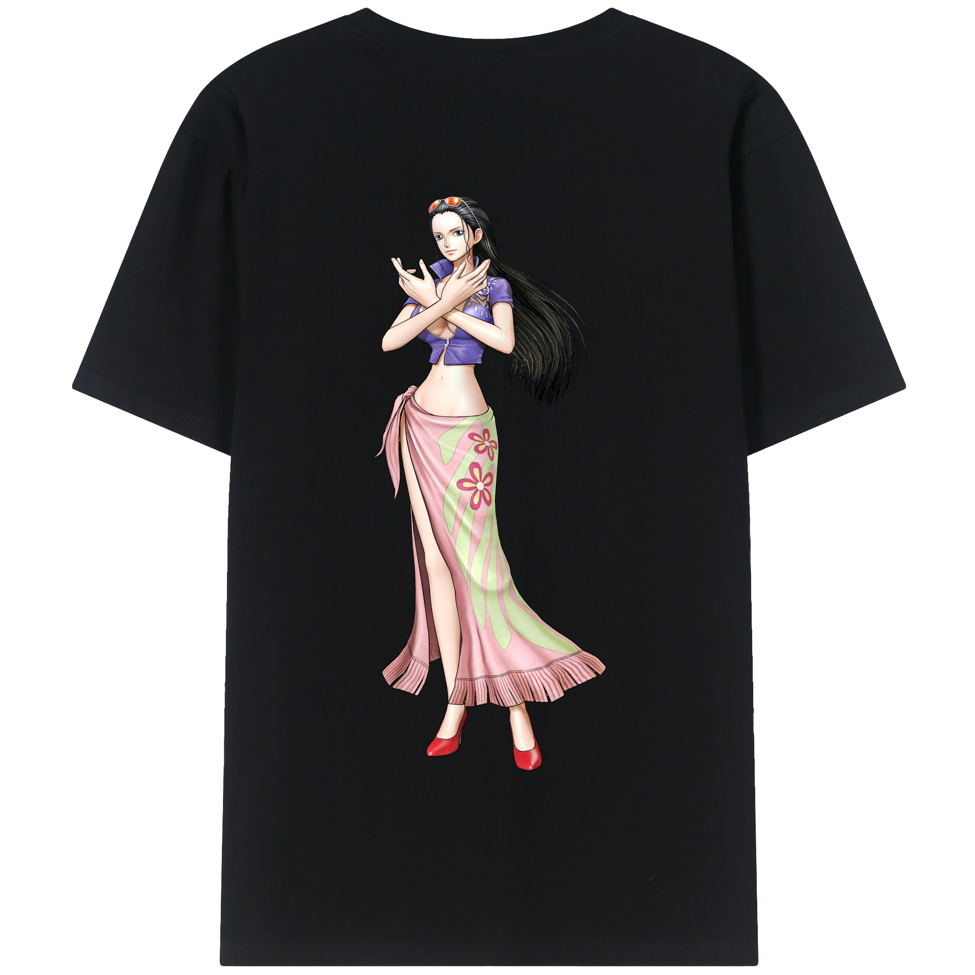 ワンピース ニコ・ロビン ONE PIECE Nico Robin 綿100％半袖Tシャツ（背面プリント）