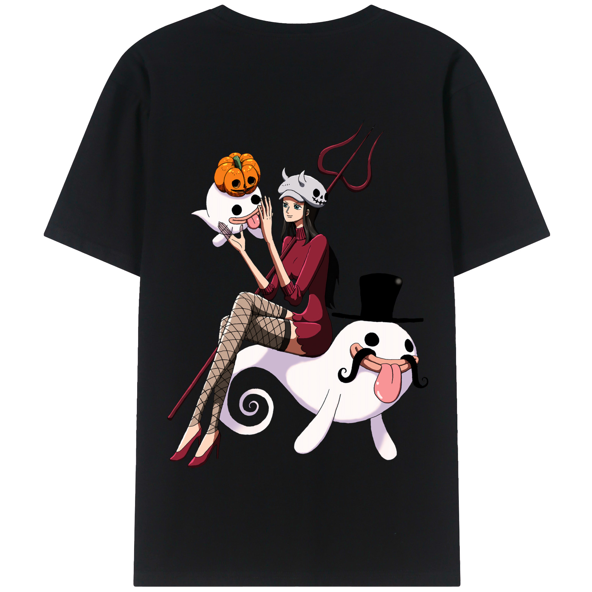 ワンピース ニコ・ロビン ONE PIECE Nico Robin 綿100％半袖Tシャツ（背面プリント）