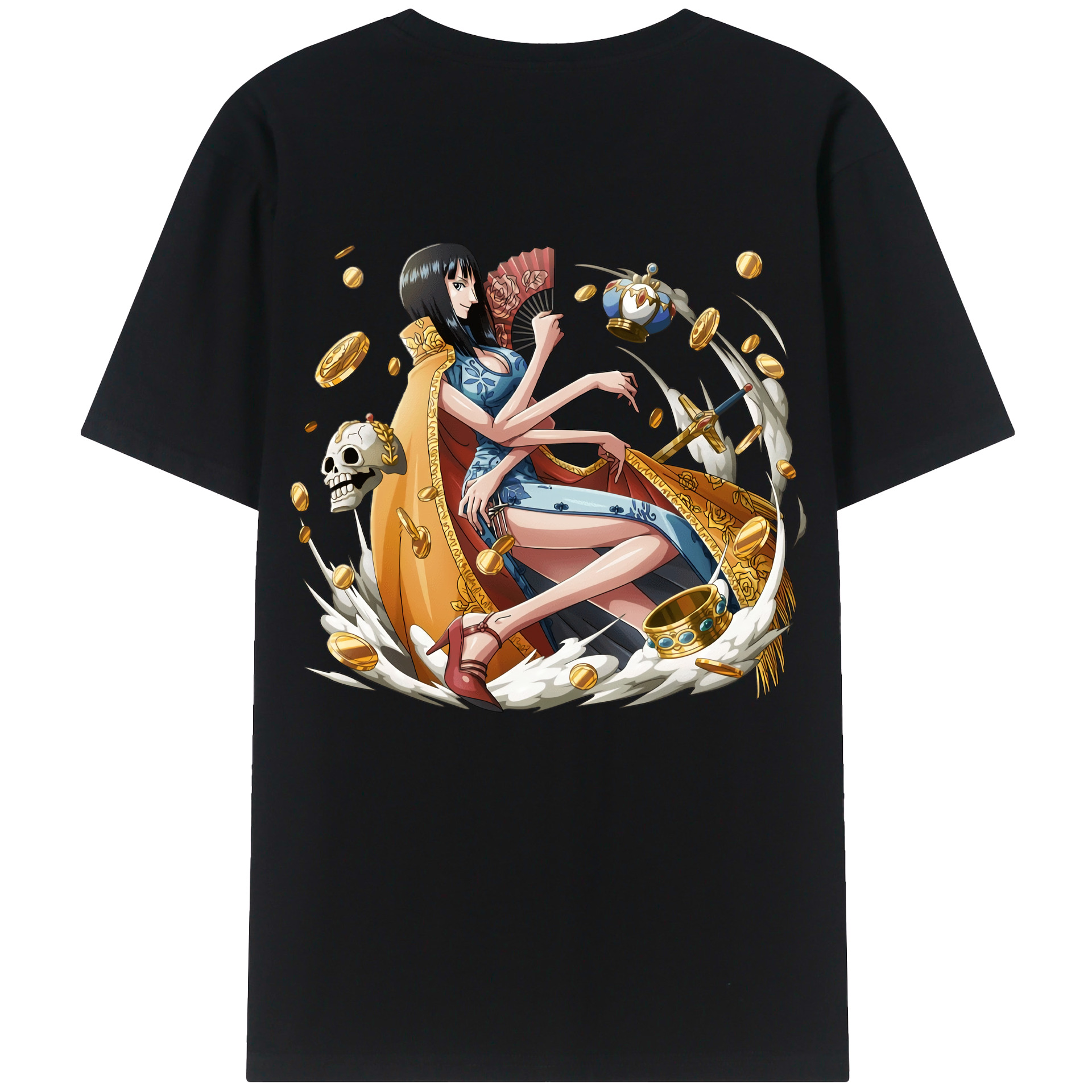 ワンピース ニコ・ロビン ONE PIECE Nico Robin 綿100％半袖Tシャツ（背面プリント）