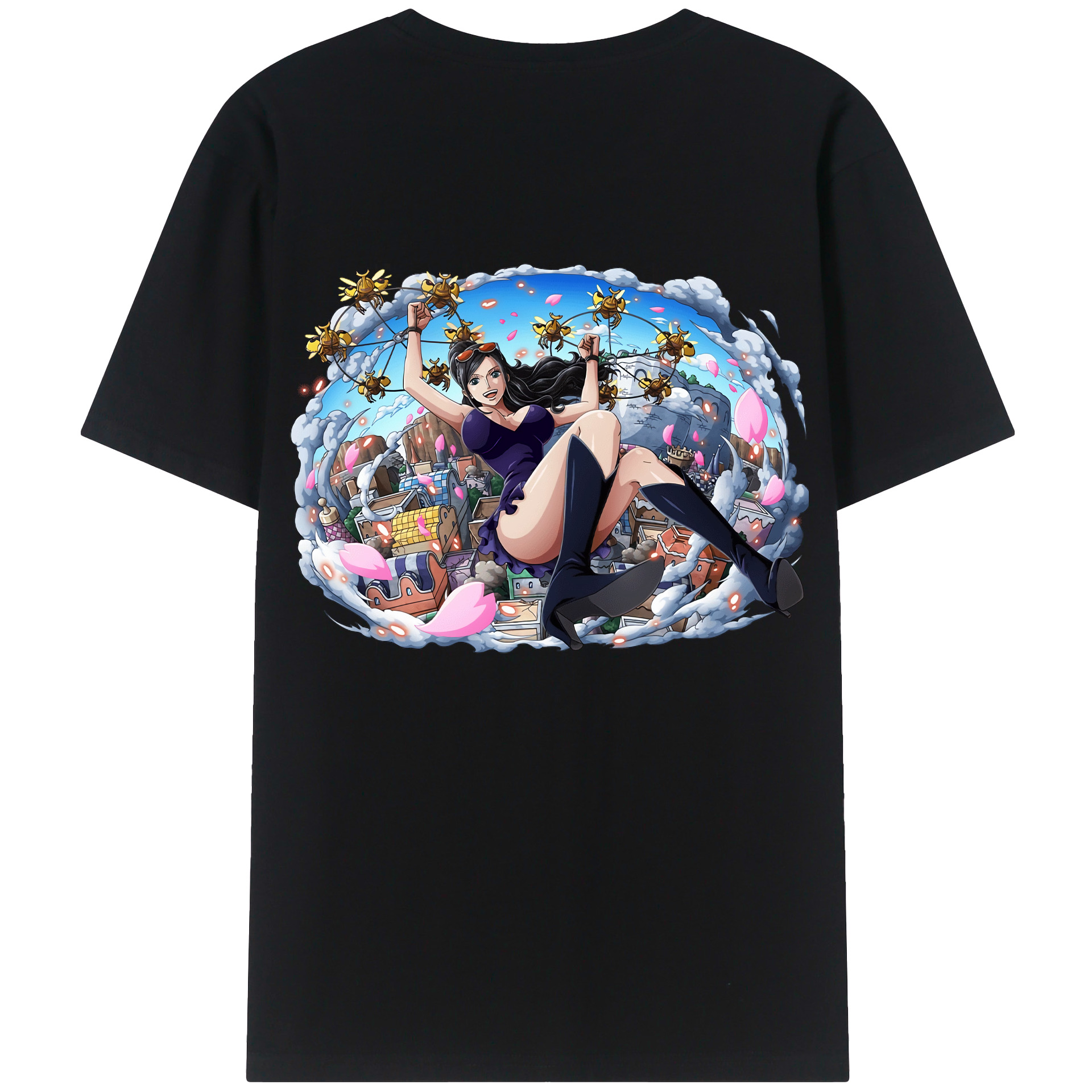 ワンピース ニコ・ロビン ONE PIECE Nico Robin 綿100％半袖Tシャツ（背面プリント）