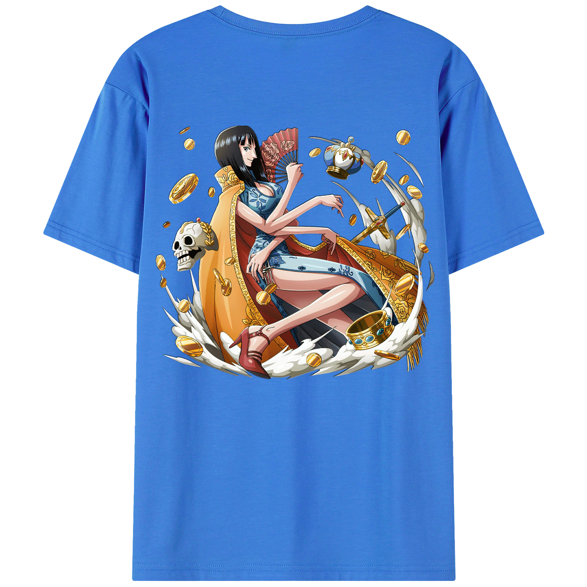 ワンピース ニコ・ロビン ONE PIECE Nico Robin 綿100％半袖Tシャツ（背面プリント）