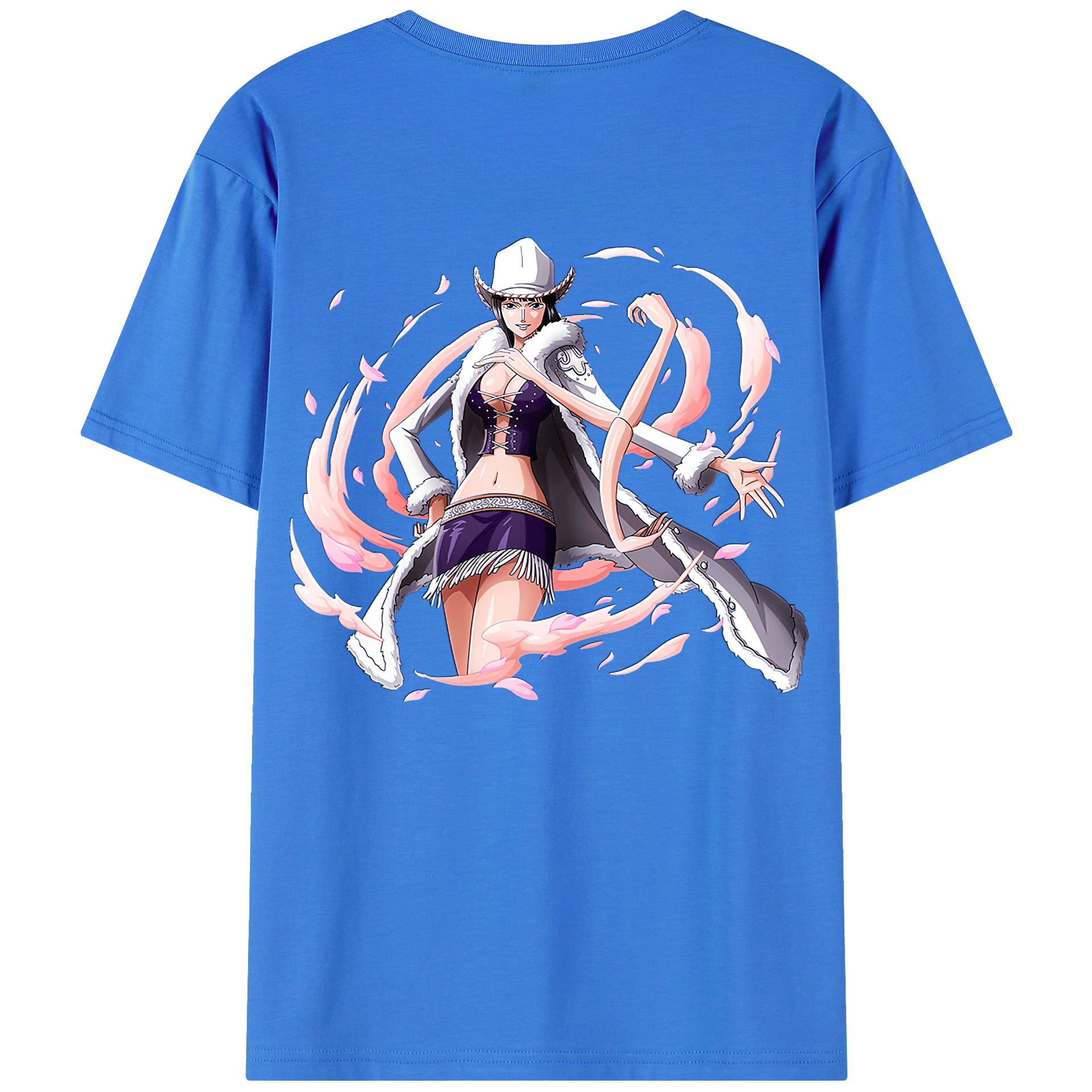 ワンピース ニコ・ロビン ONE PIECE Nico Robin 綿100％半袖Tシャツ（背面プリント）