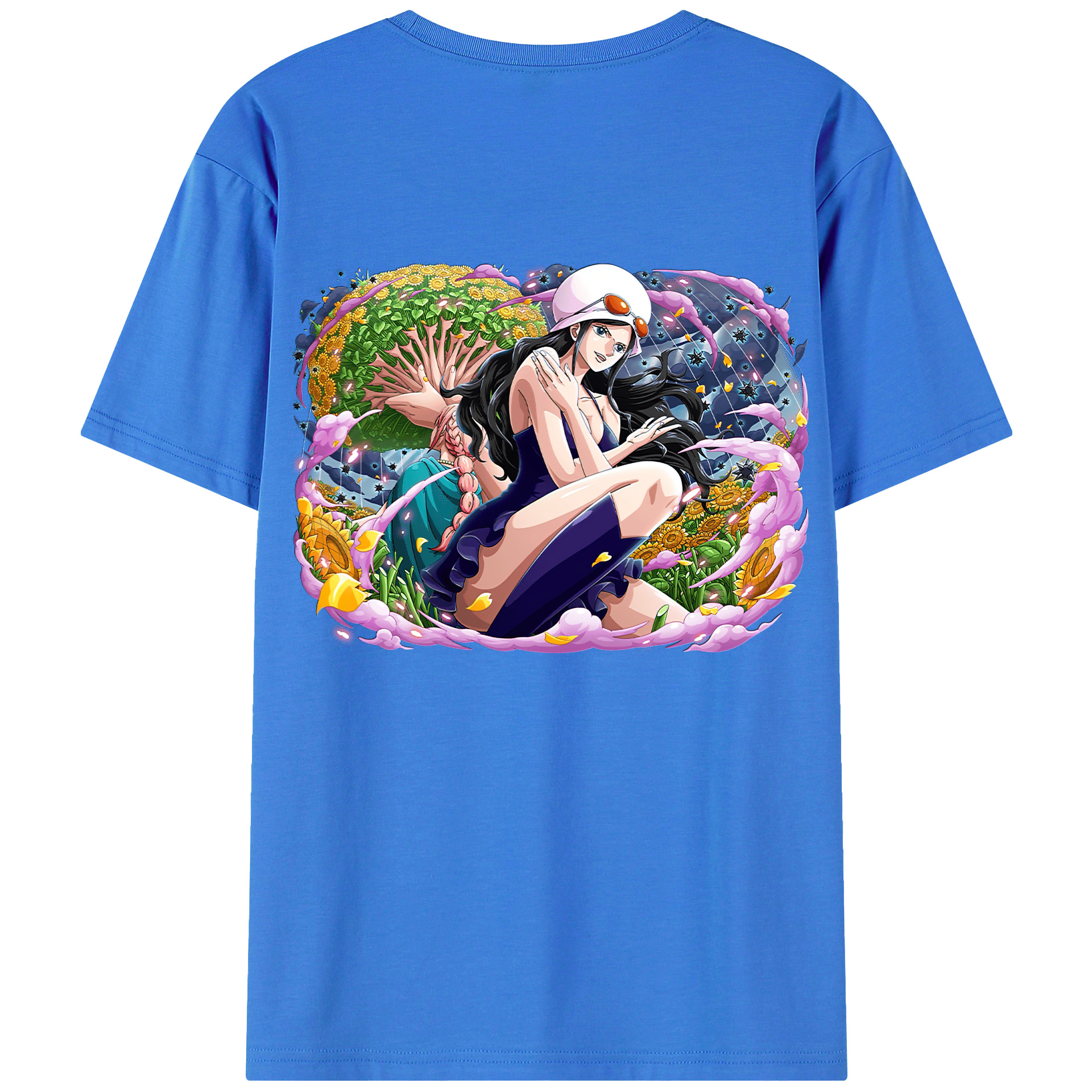 ワンピース ニコ・ロビン ONE PIECE Nico Robin 綿100％半袖Tシャツ（背面プリント）