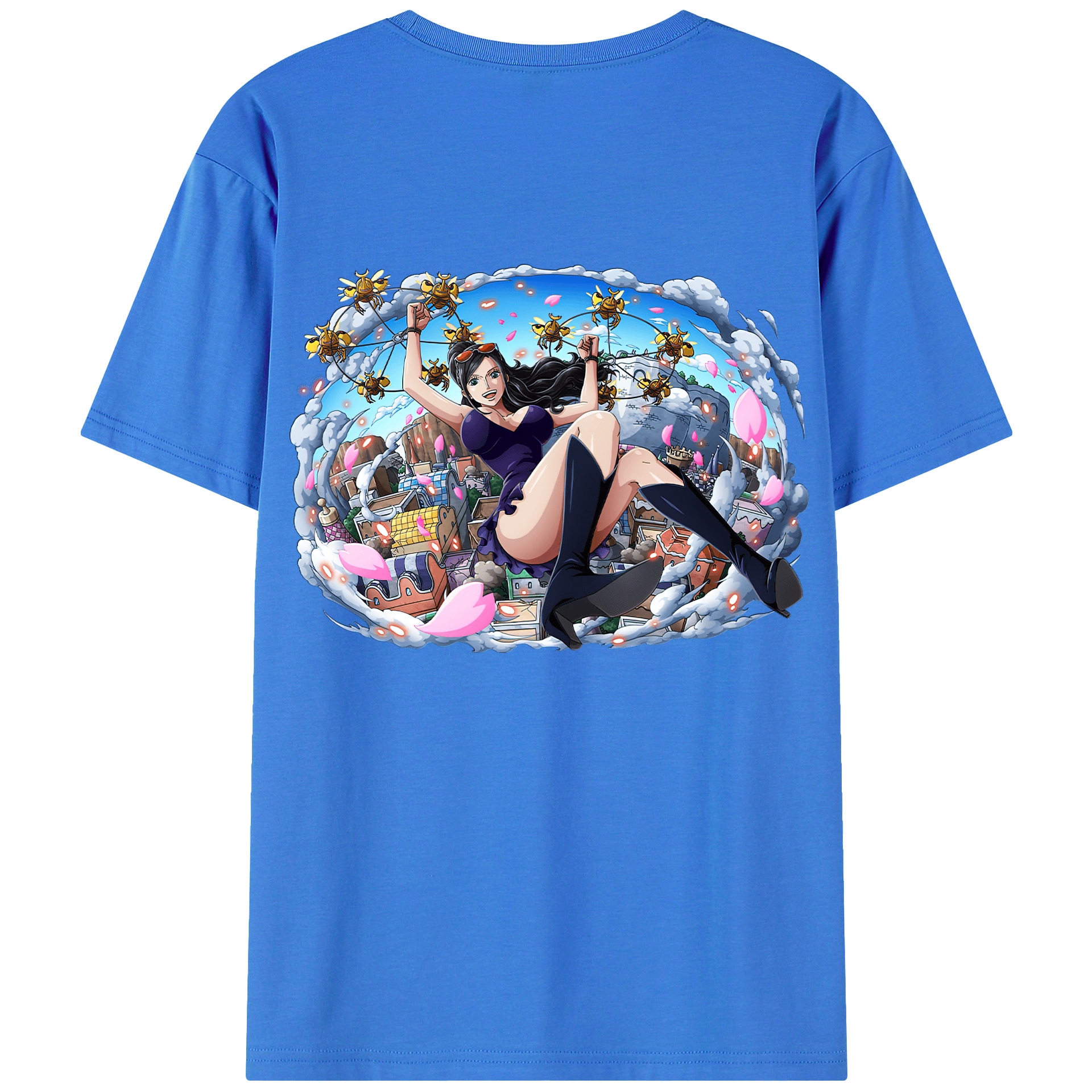ワンピース ニコ・ロビン ONE PIECE Nico Robin 綿100％半袖Tシャツ（背面プリント）