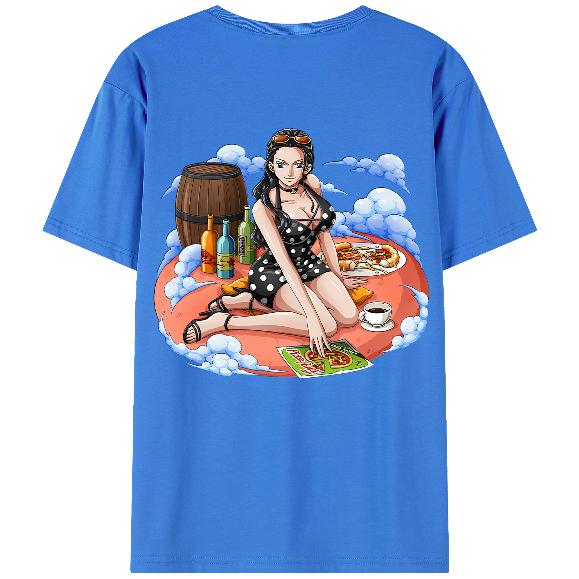 ワンピース ニコ・ロビン ONE PIECE Nico Robin 綿100％半袖Tシャツ（背面プリント）