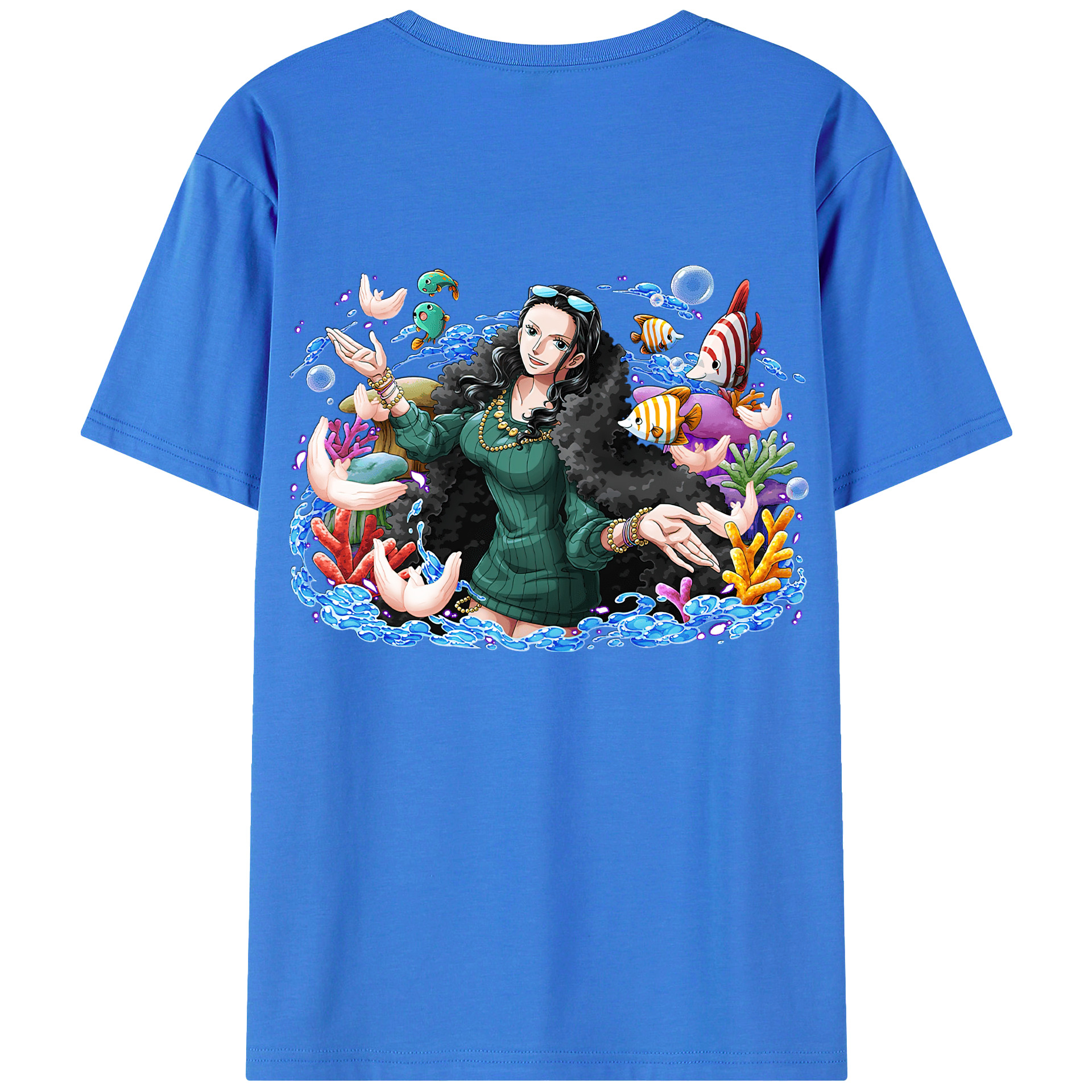 ワンピース ニコ・ロビン ONE PIECE Nico Robin 綿100％半袖Tシャツ（背面プリント）