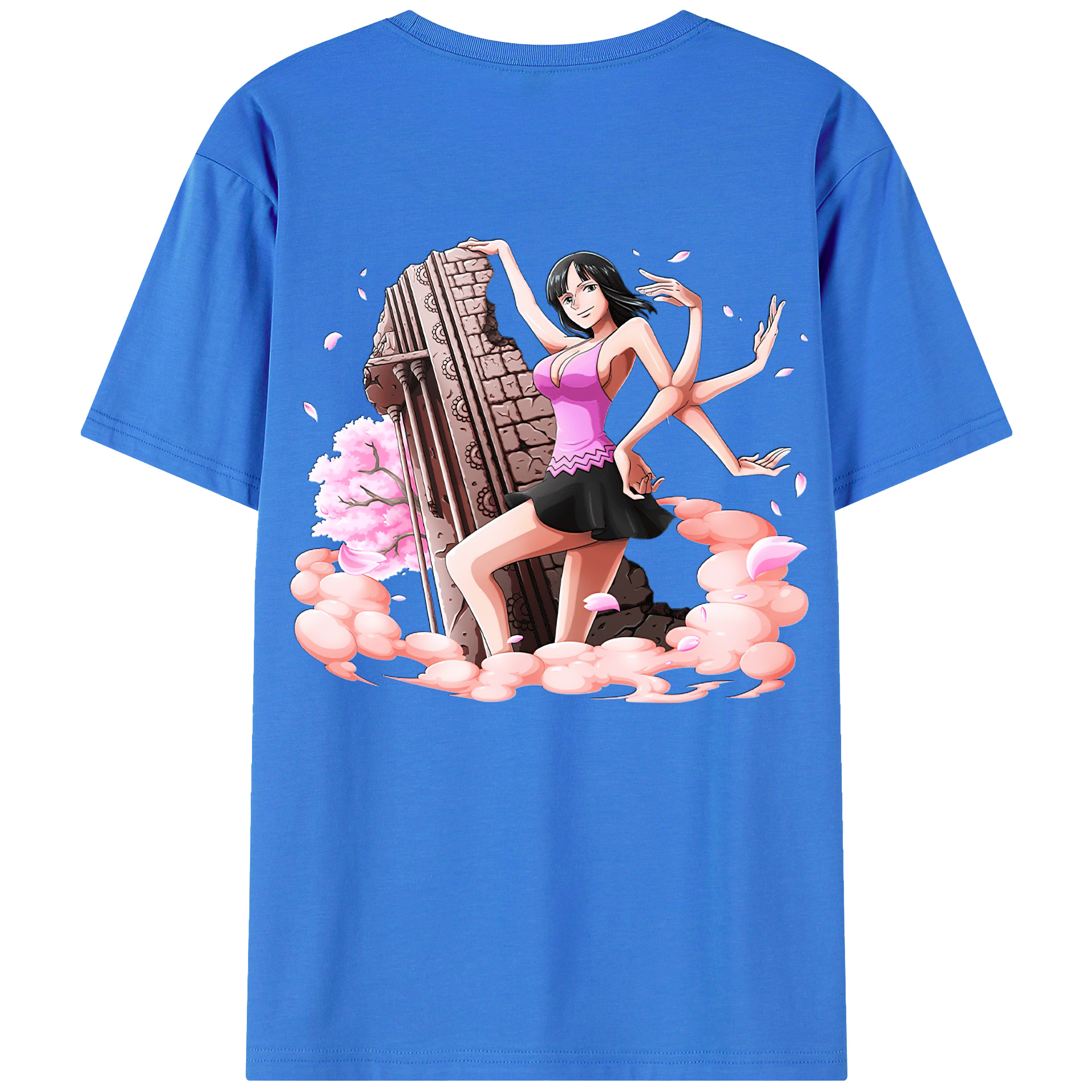 ワンピース ニコ・ロビン ONE PIECE Nico Robin 綿100％半袖Tシャツ（背面プリント）