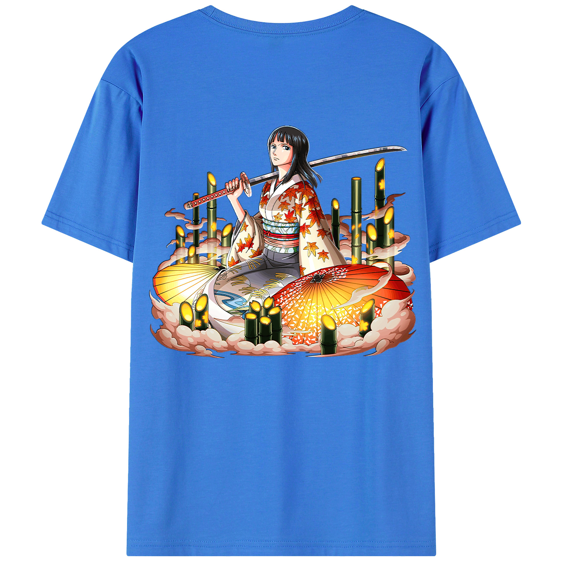 ワンピース ニコ・ロビン ONE PIECE Nico Robin 綿100％半袖Tシャツ（背面プリント）