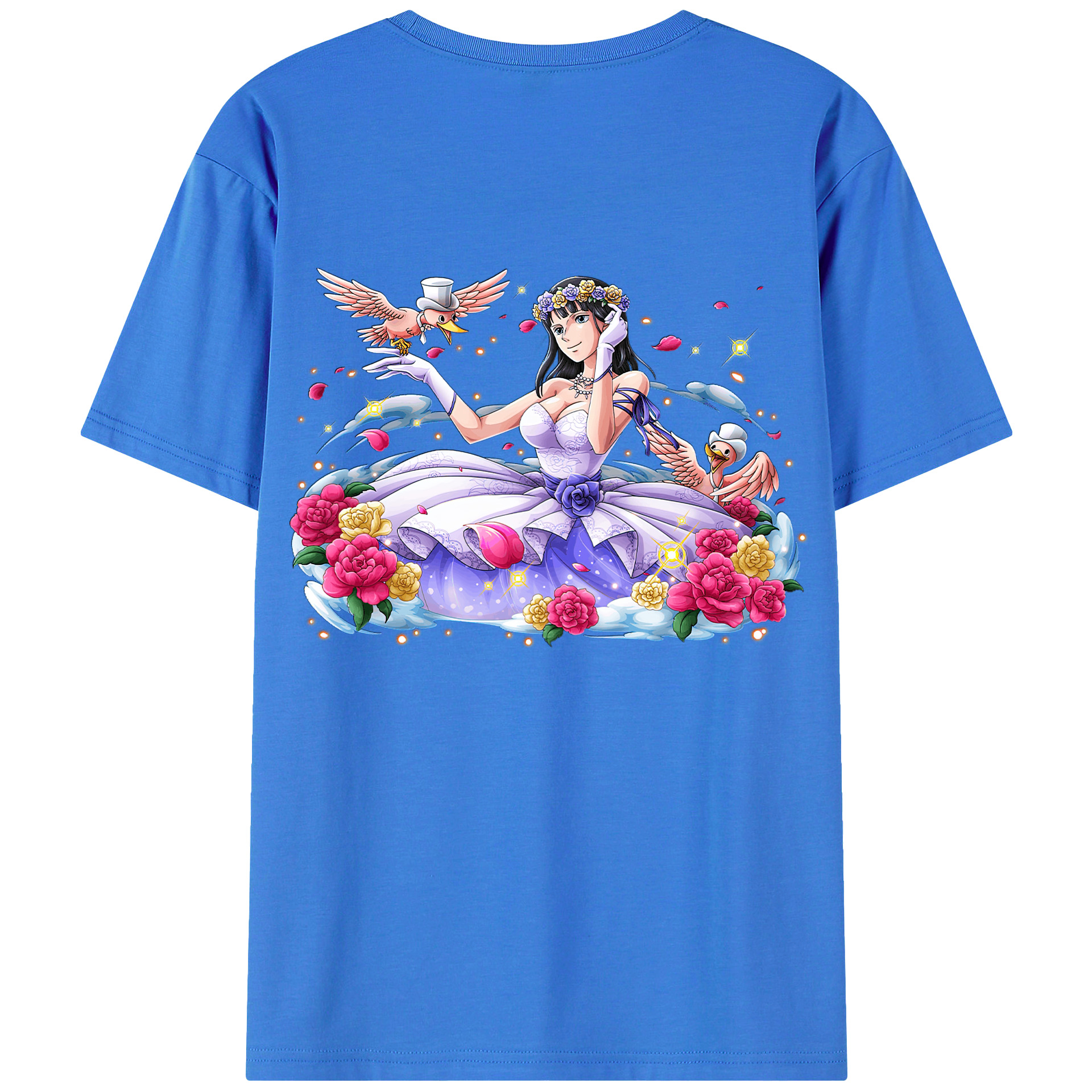 ワンピース ニコ・ロビン ONE PIECE Nico Robin 綿100％半袖Tシャツ（背面プリント）