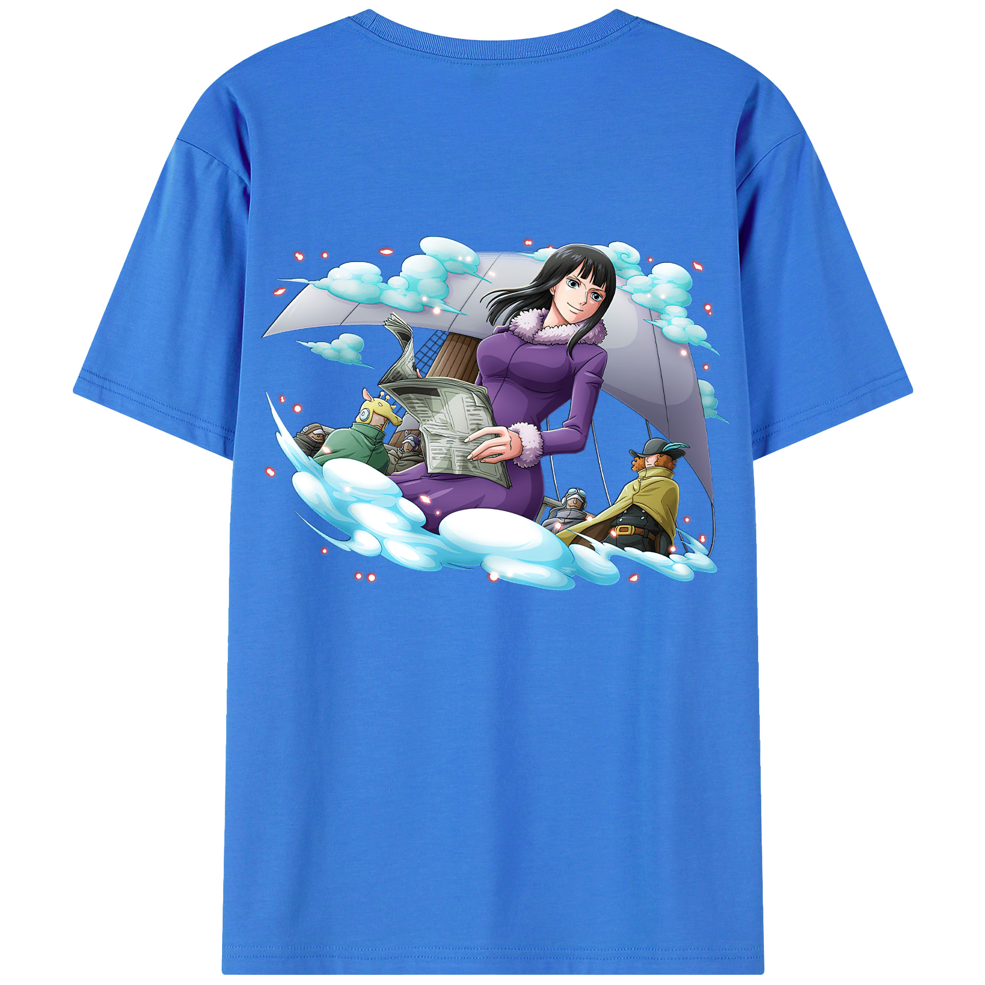 ワンピース ニコ・ロビン ONE PIECE Nico Robin 綿100％半袖Tシャツ（背面プリント）