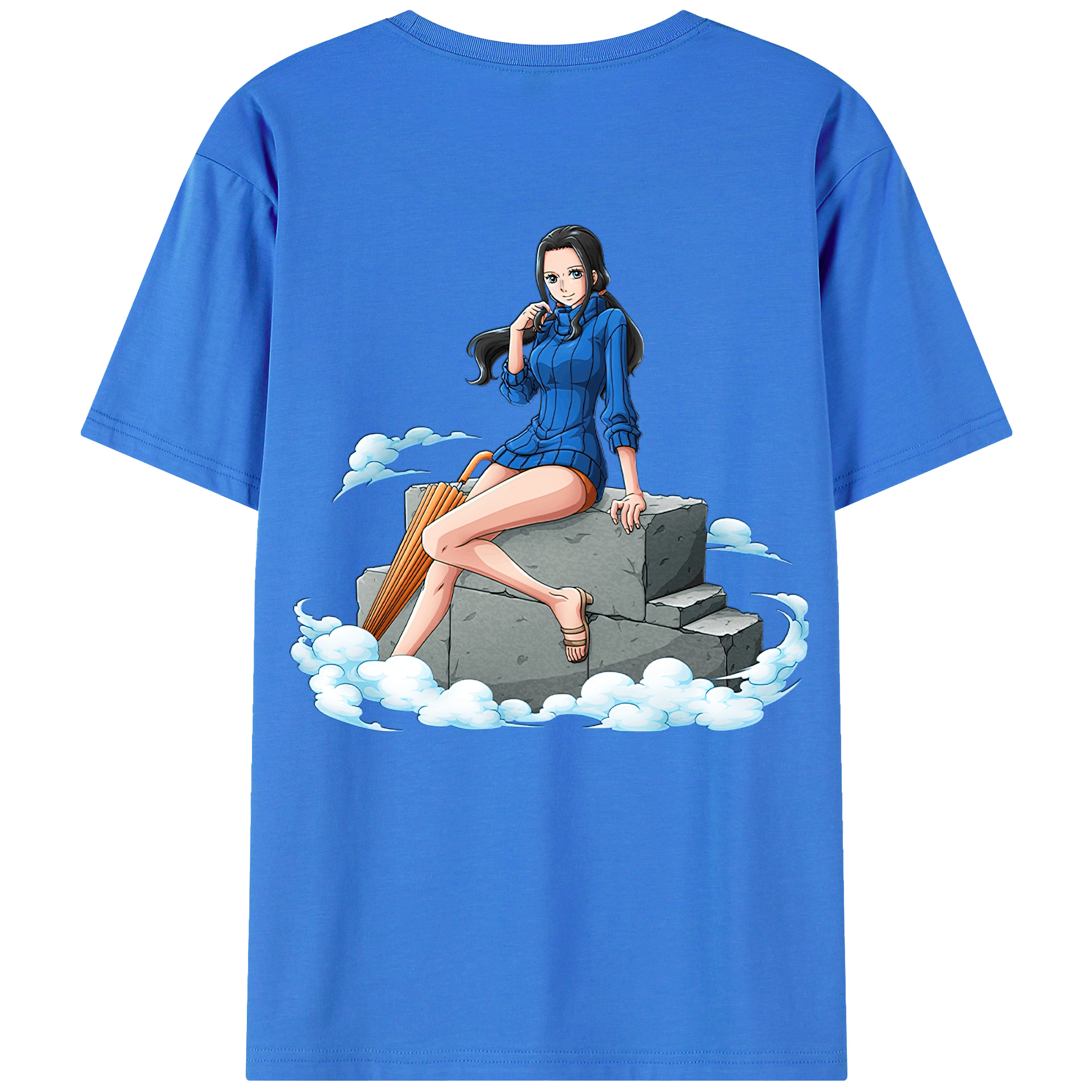 ワンピース ニコ・ロビン ONE PIECE Nico Robin 綿100％半袖Tシャツ（背面プリント）