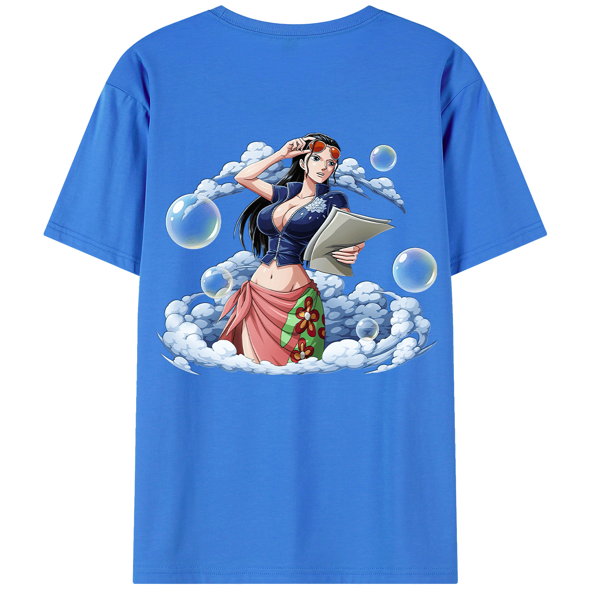 ワンピース ニコ・ロビン ONE PIECE Nico Robin 綿100％半袖Tシャツ（背面プリント）