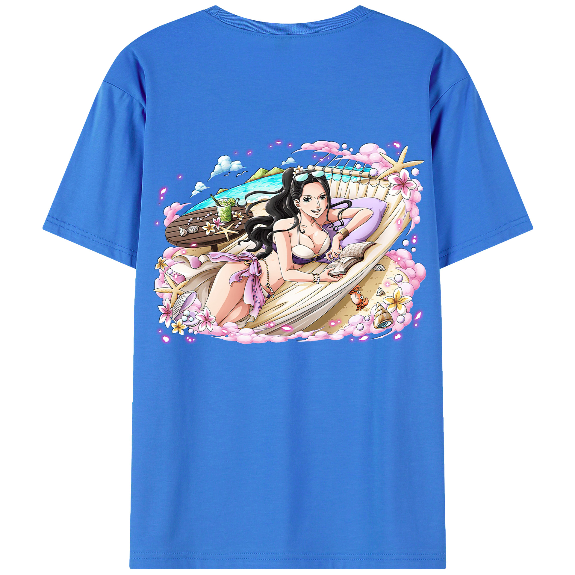 ワンピース ニコ・ロビン ONE PIECE Nico Robin 綿100％半袖Tシャツ（背面プリント）