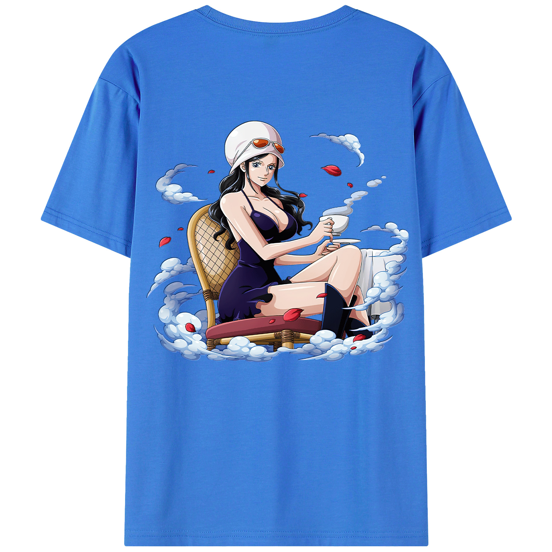 ワンピース ニコ・ロビン ONE PIECE Nico Robin 綿100％半袖Tシャツ（背面プリント）