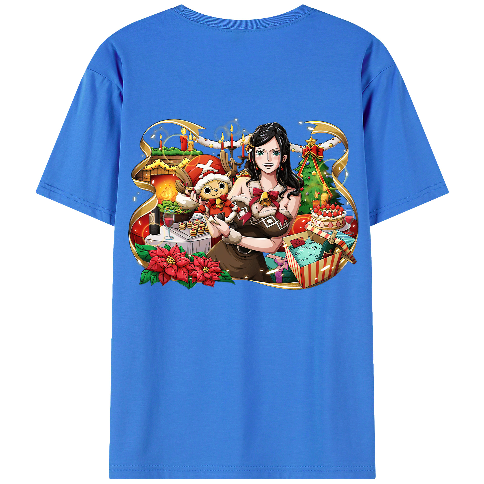 ワンピース ニコ・ロビン ONE PIECE Nico Robin 綿100％半袖Tシャツ（背面プリント）