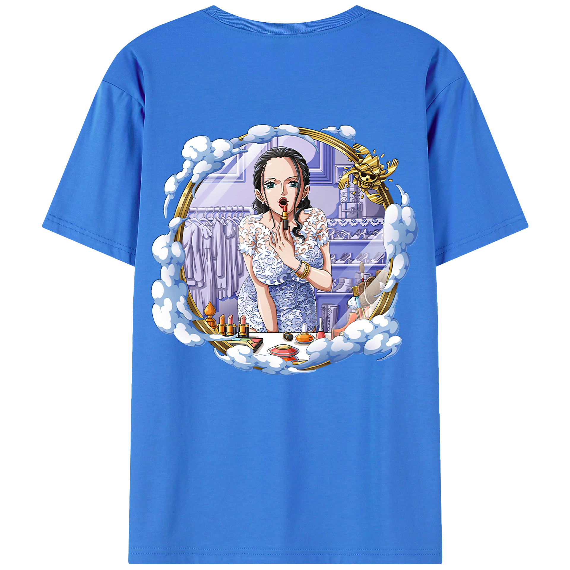 ワンピース ニコ・ロビン ONE PIECE Nico Robin 綿100％半袖Tシャツ（背面プリント）