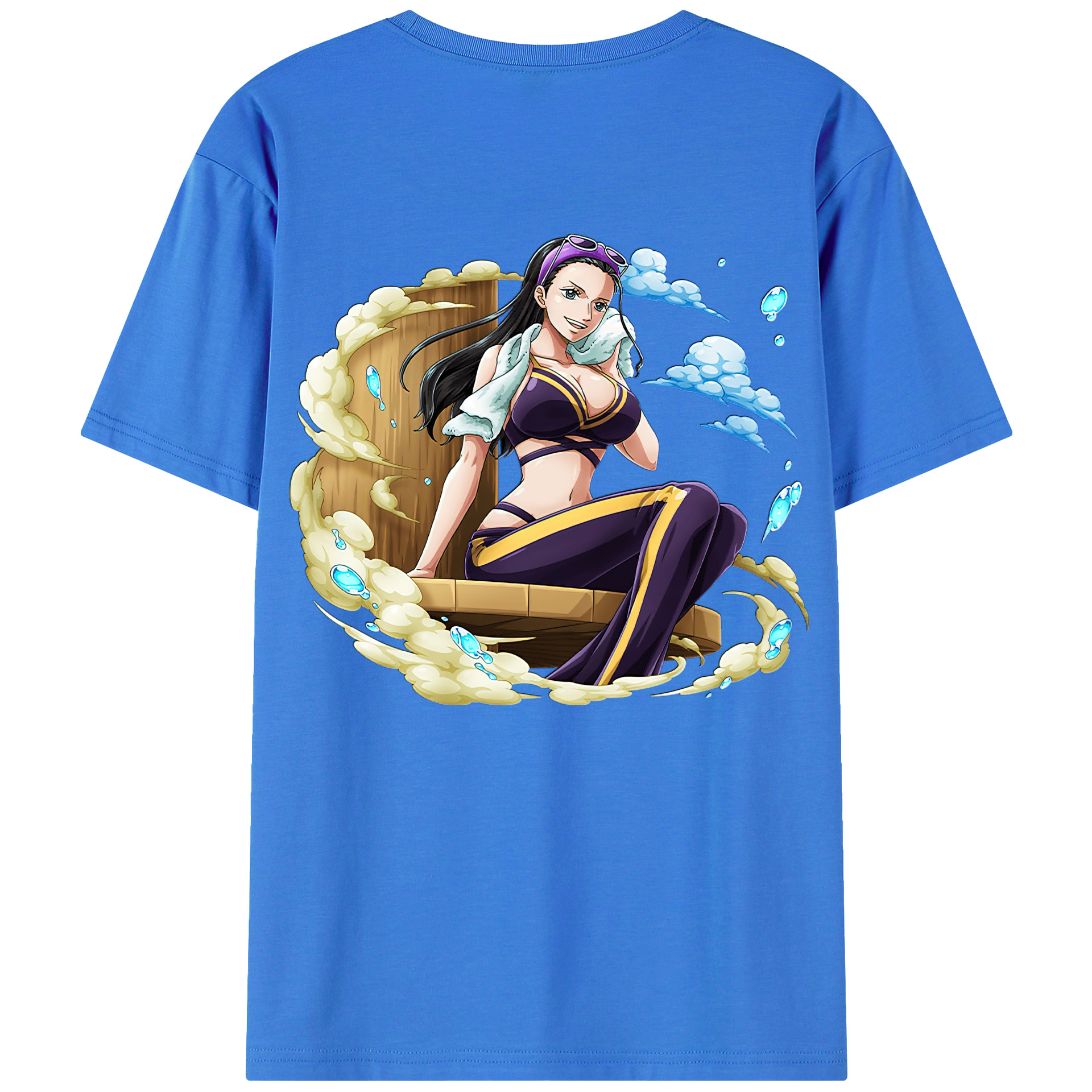 ワンピース ニコ・ロビン ONE PIECE Nico Robin 綿100％半袖Tシャツ（背面プリント）