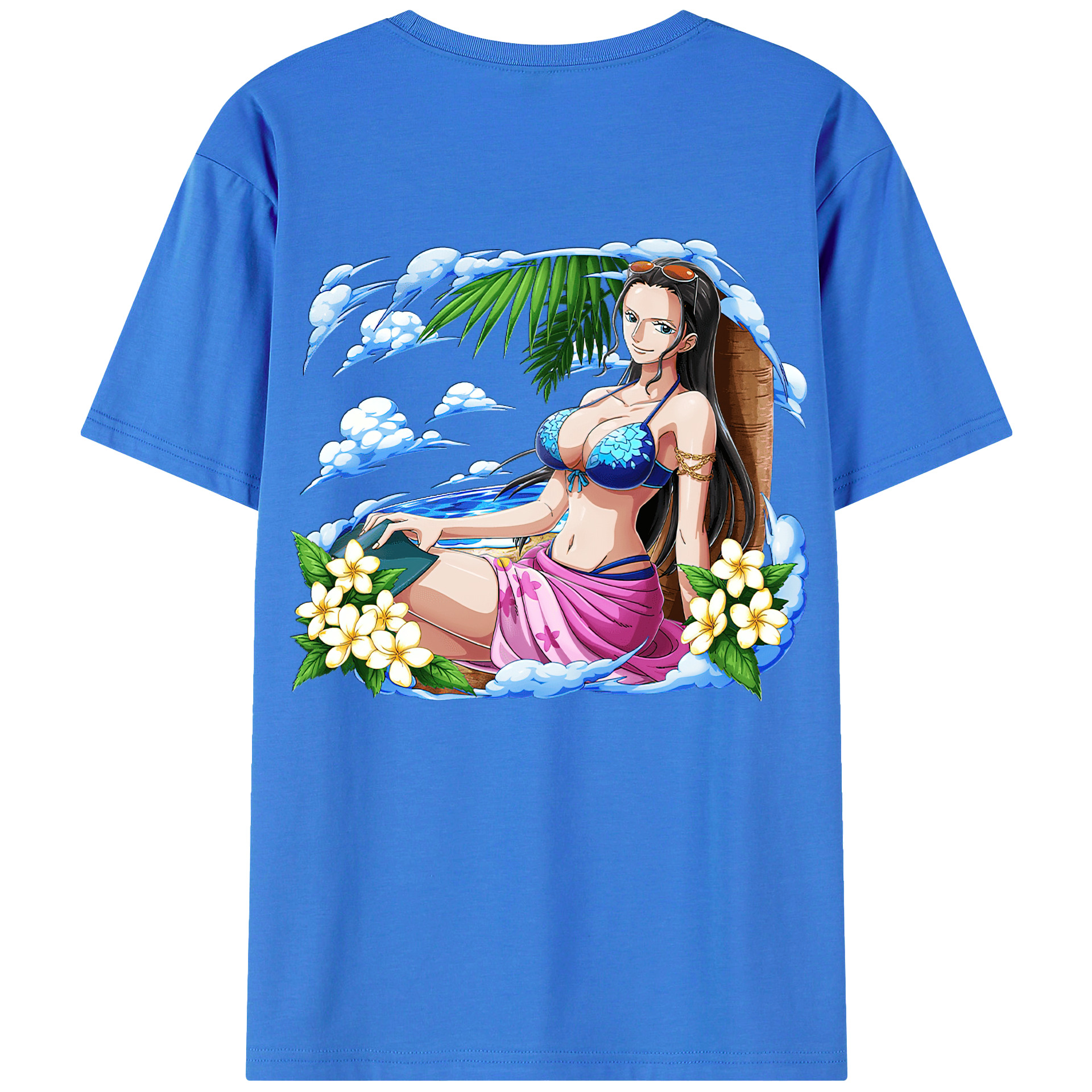 ワンピース ニコ・ロビン ONE PIECE Nico Robin 綿100％半袖Tシャツ（背面プリント）