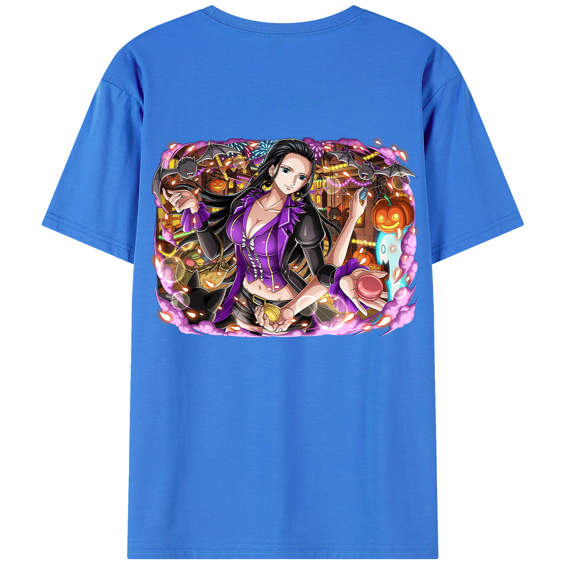 ワンピース ニコ・ロビン ONE PIECE Nico Robin 綿100％半袖Tシャツ（背面プリント）