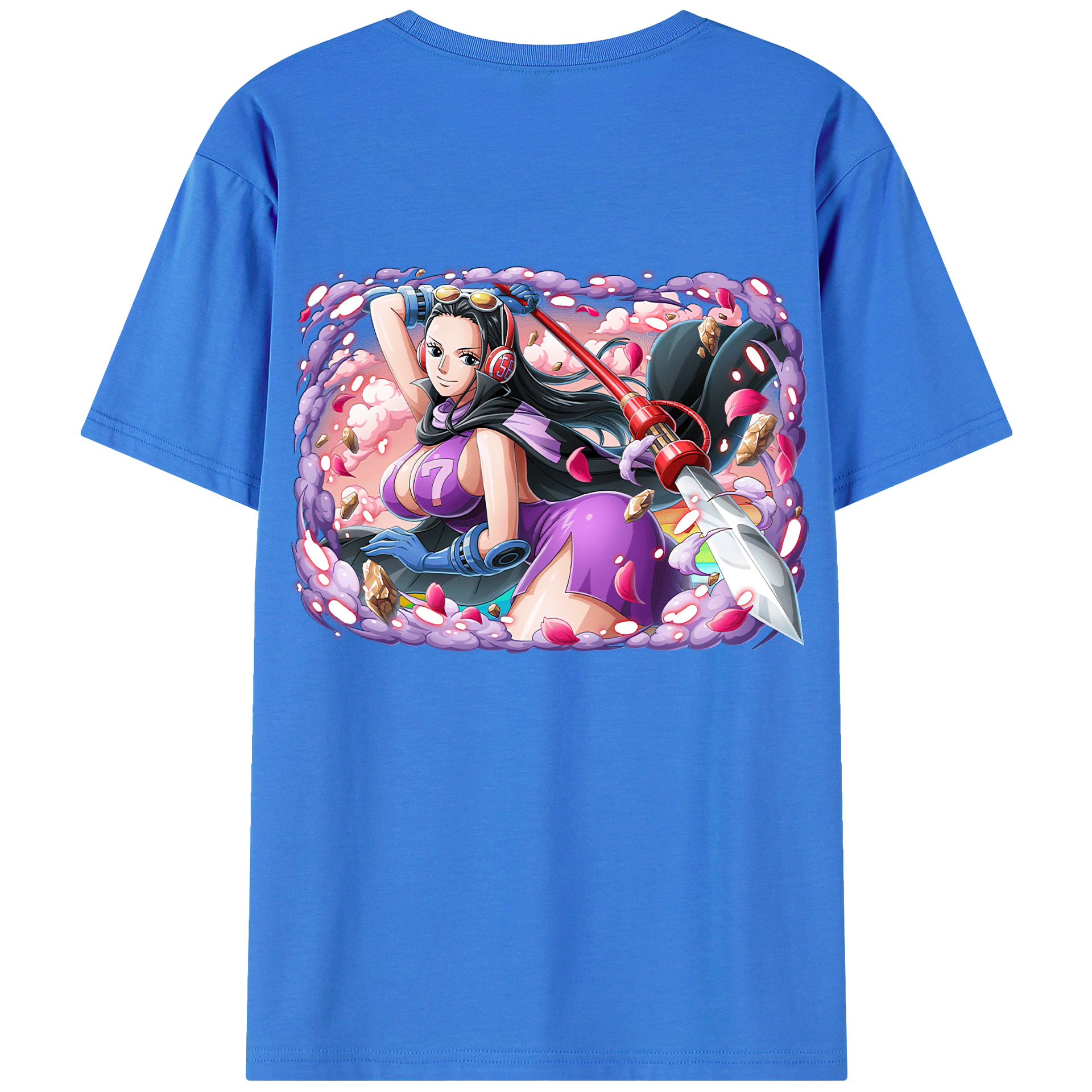 ワンピース ニコ・ロビン ONE PIECE Nico Robin 綿100％半袖Tシャツ（背面プリント）