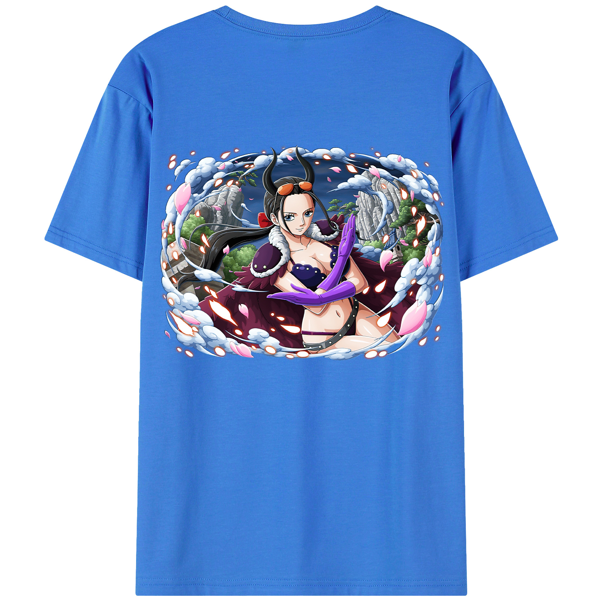 ワンピース ニコ・ロビン ONE PIECE Nico Robin 綿100％半袖Tシャツ（背面プリント）