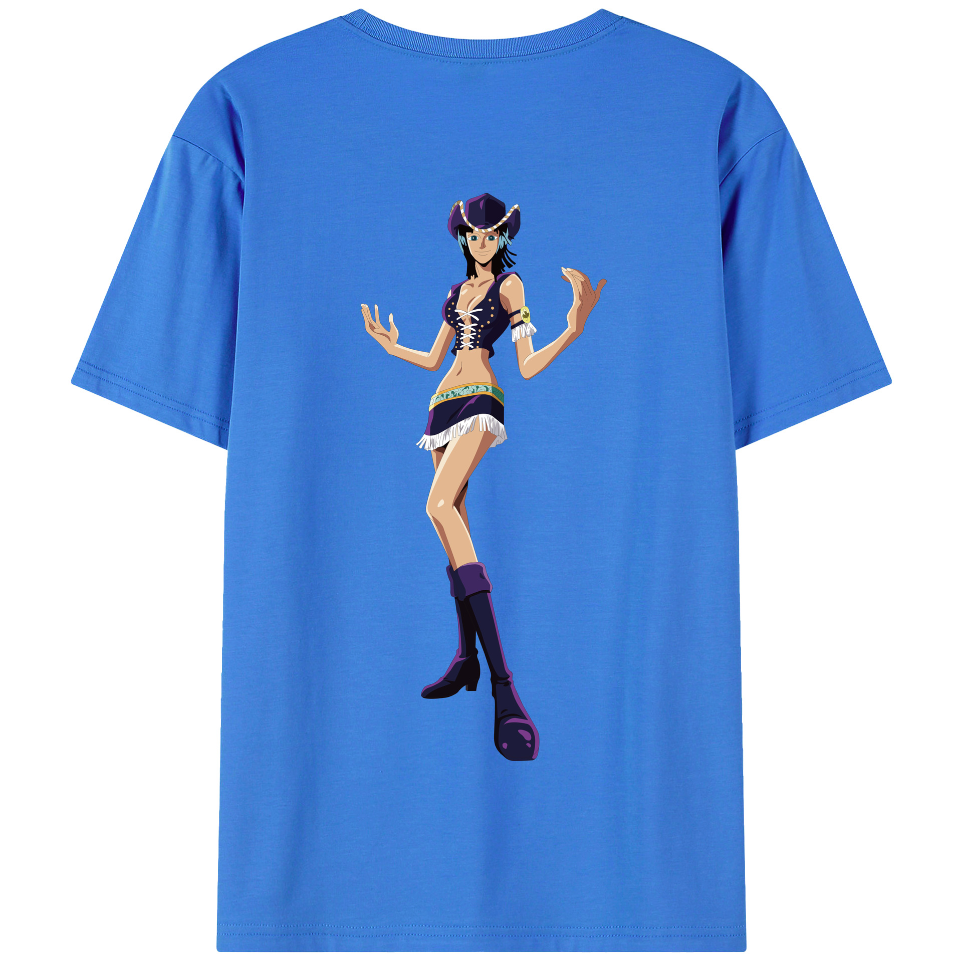 ワンピース ニコ・ロビン ONE PIECE Nico Robin 綿100％半袖Tシャツ（背面プリント）