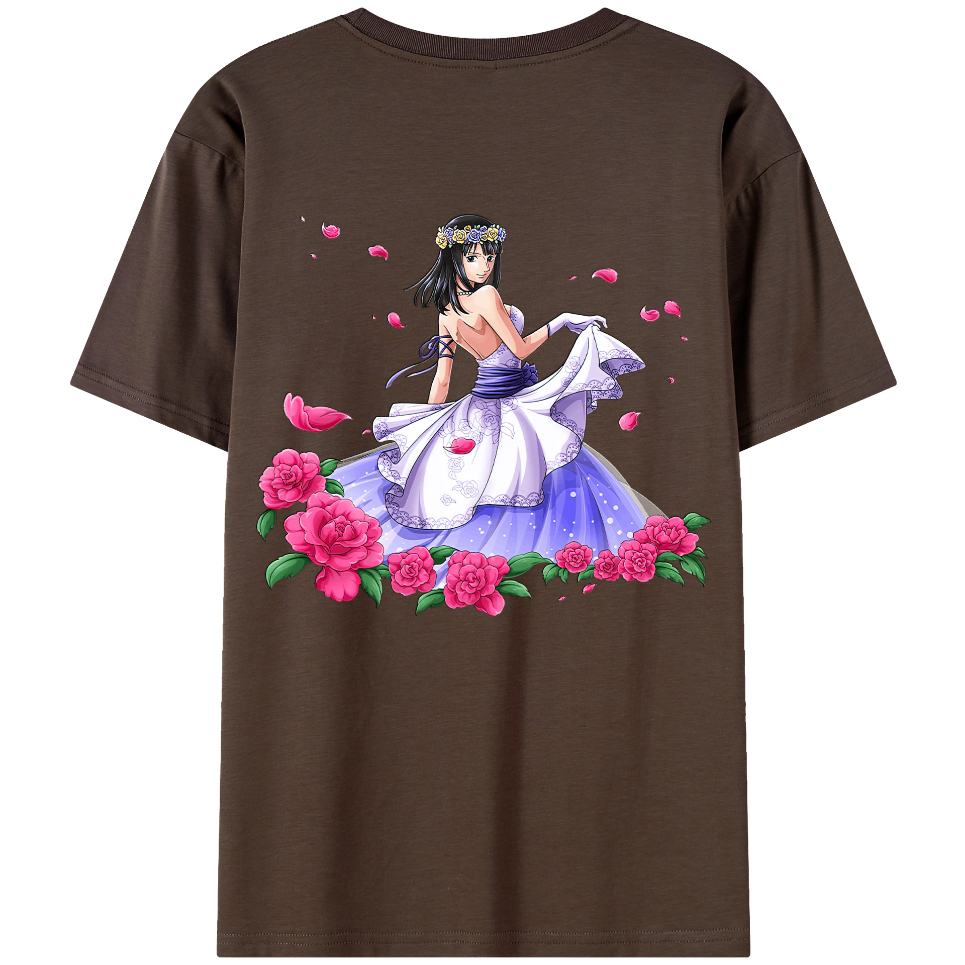 ワンピース ニコ・ロビン ONE PIECE Nico Robin 綿100％半袖Tシャツ（背面プリント）