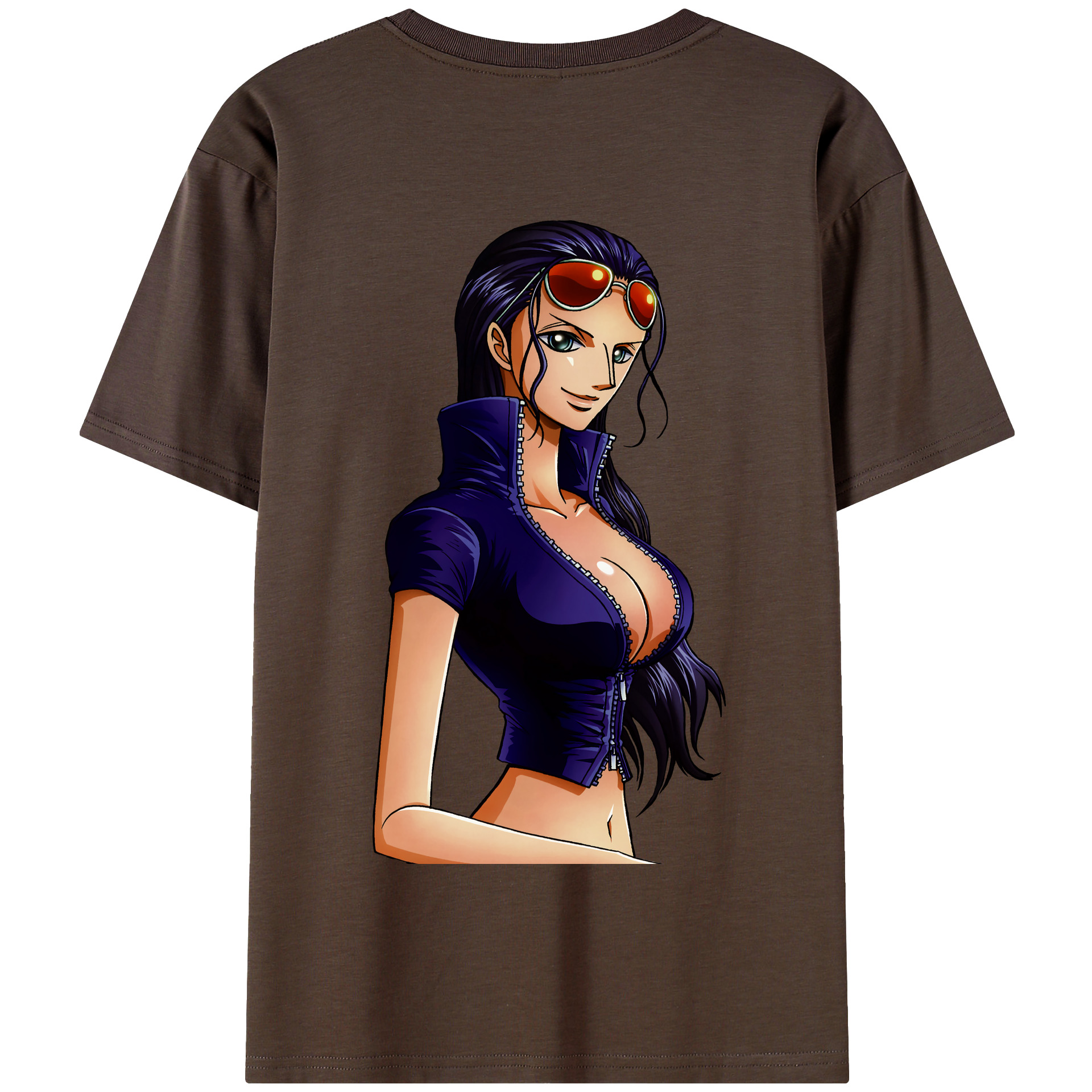 ワンピース ニコ・ロビン ONE PIECE Nico Robin 綿100％半袖Tシャツ（背面プリント）