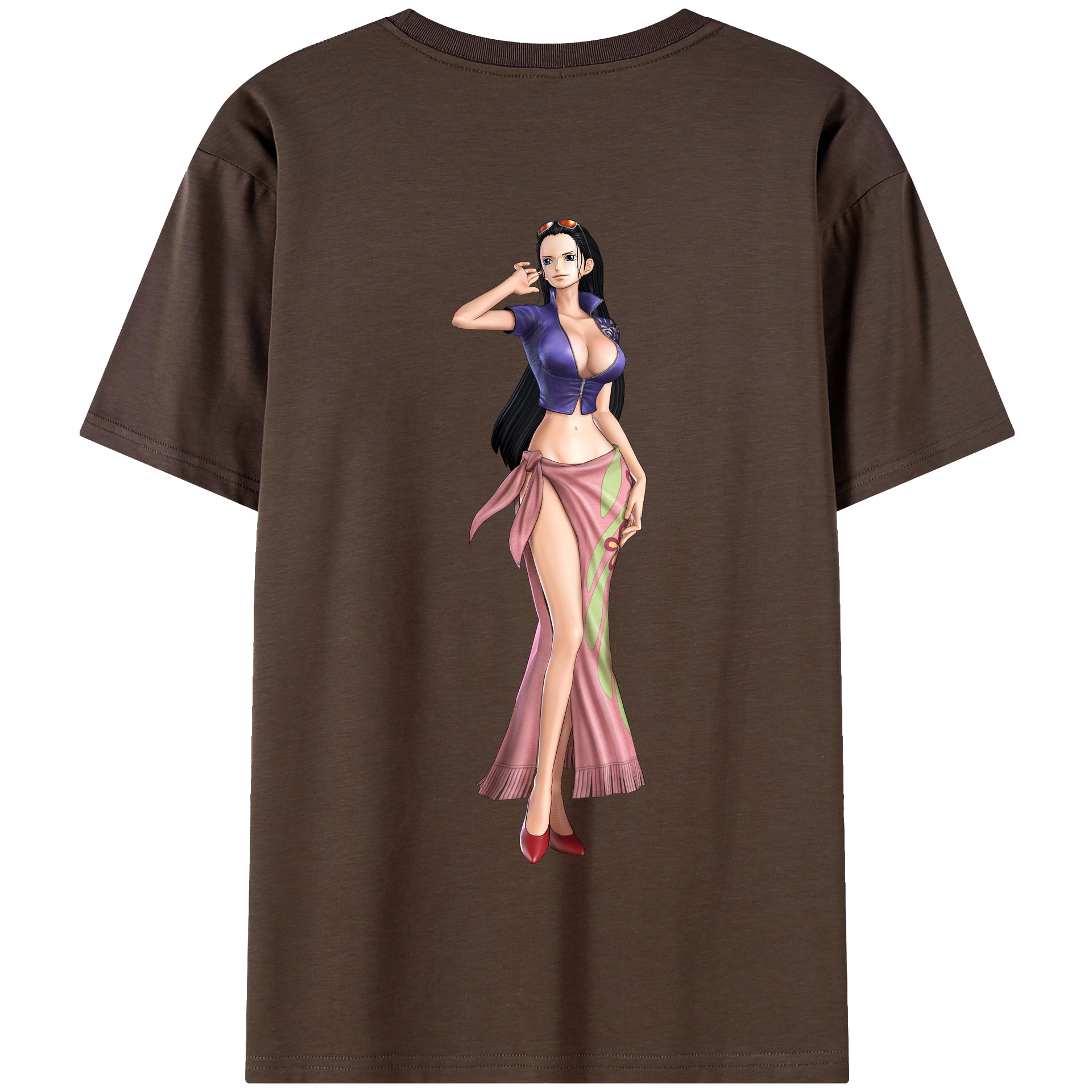 ワンピース ニコ・ロビン ONE PIECE Nico Robin 綿100％半袖Tシャツ（背面プリント）