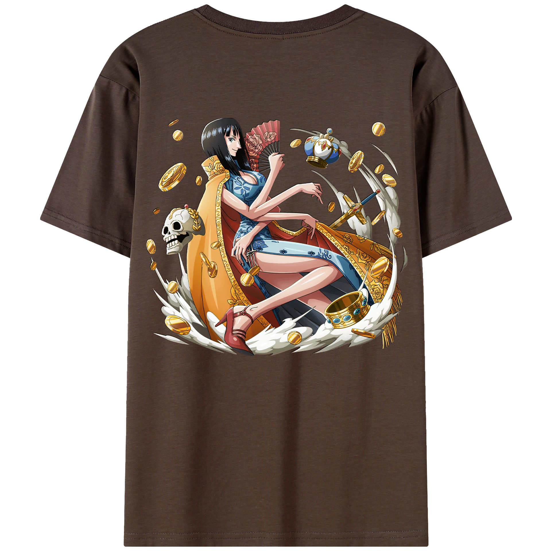 ワンピース ニコ・ロビン ONE PIECE Nico Robin 綿100％半袖Tシャツ（背面プリント）