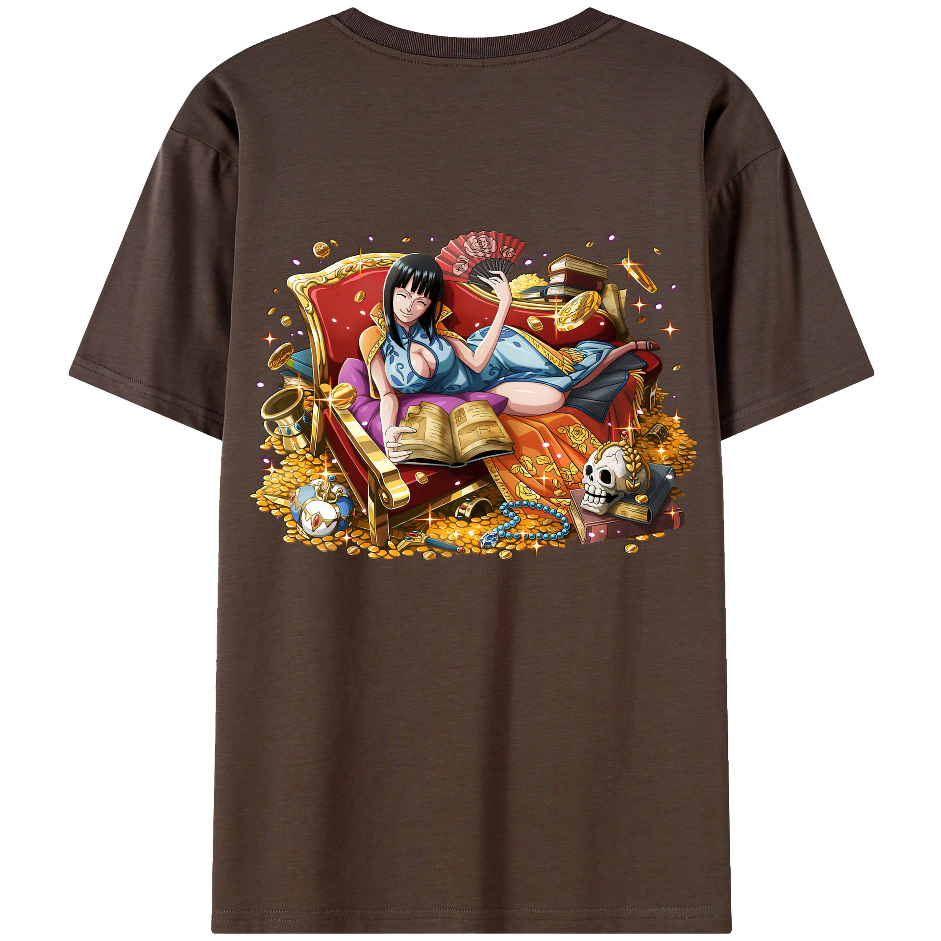 ワンピース ニコ・ロビン ONE PIECE Nico Robin 綿100％半袖Tシャツ（背面プリント）