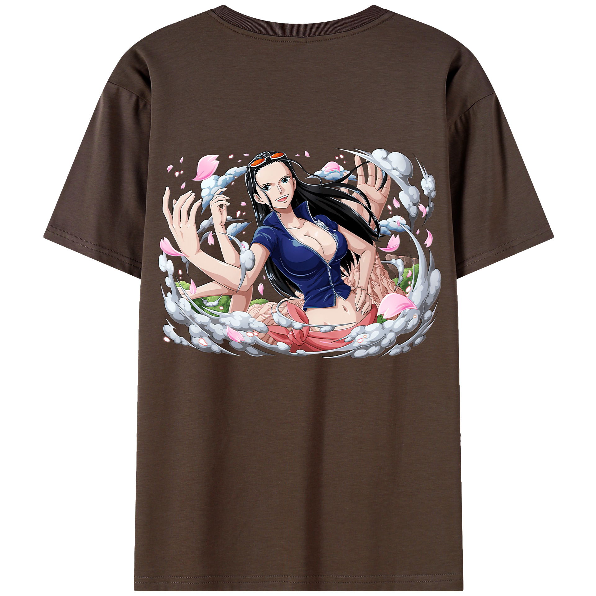 ワンピース ニコ・ロビン ONE PIECE Nico Robin 綿100％半袖Tシャツ（背面プリント）