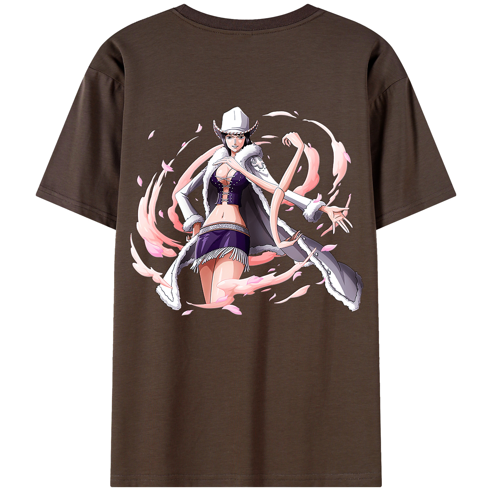 ワンピース ニコ・ロビン ONE PIECE Nico Robin 綿100％半袖Tシャツ（背面プリント）