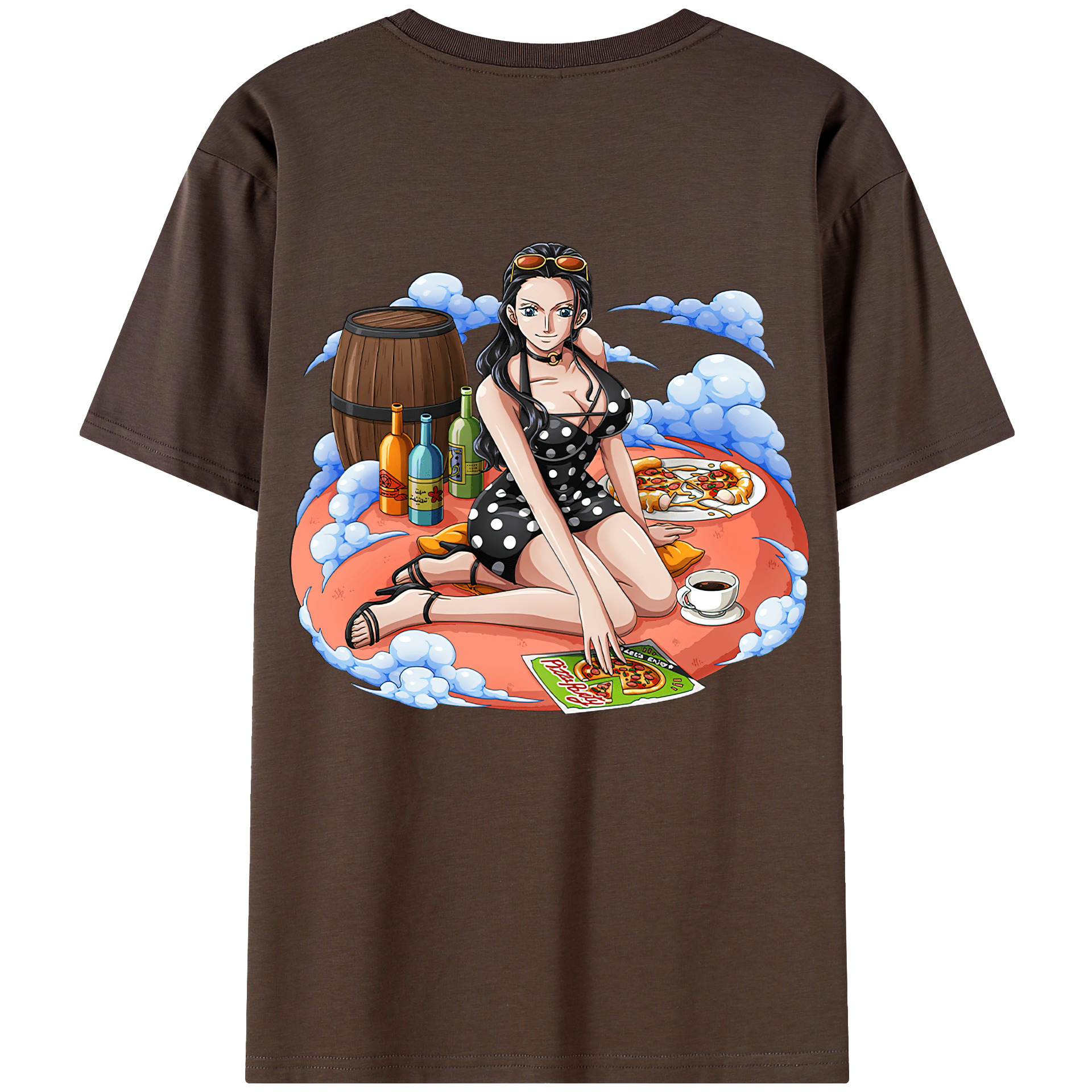 ワンピース ニコ・ロビン ONE PIECE Nico Robin 綿100％半袖Tシャツ（背面プリント）