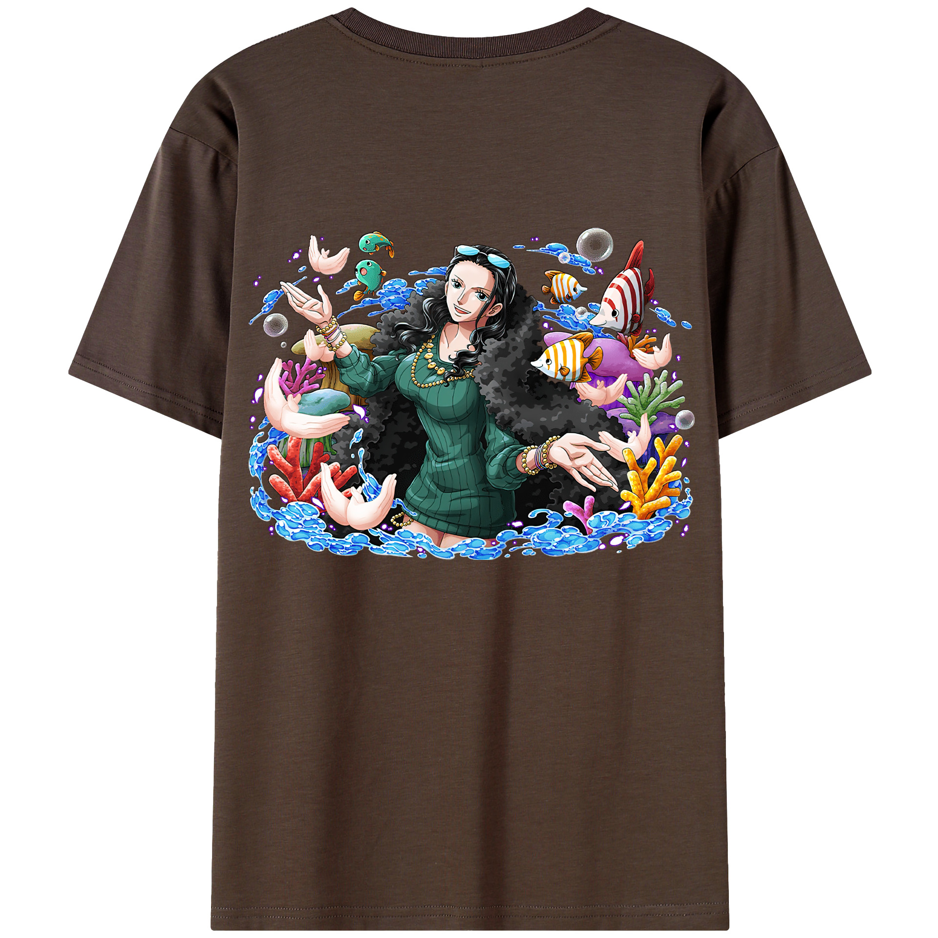ワンピース ニコ・ロビン ONE PIECE Nico Robin 綿100％半袖Tシャツ（背面プリント）