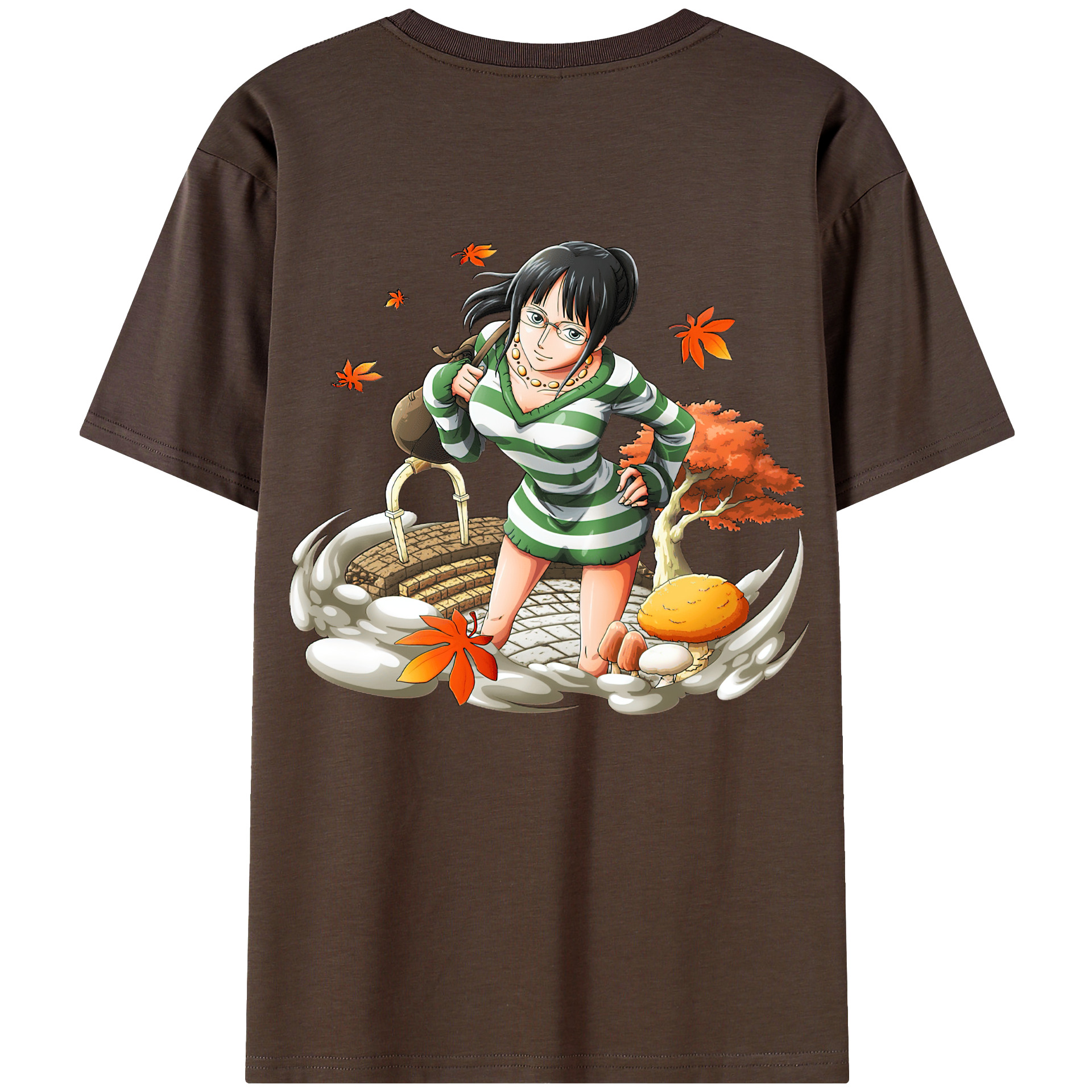 ワンピース ニコ・ロビン ONE PIECE Nico Robin 綿100％半袖Tシャツ（背面プリント）