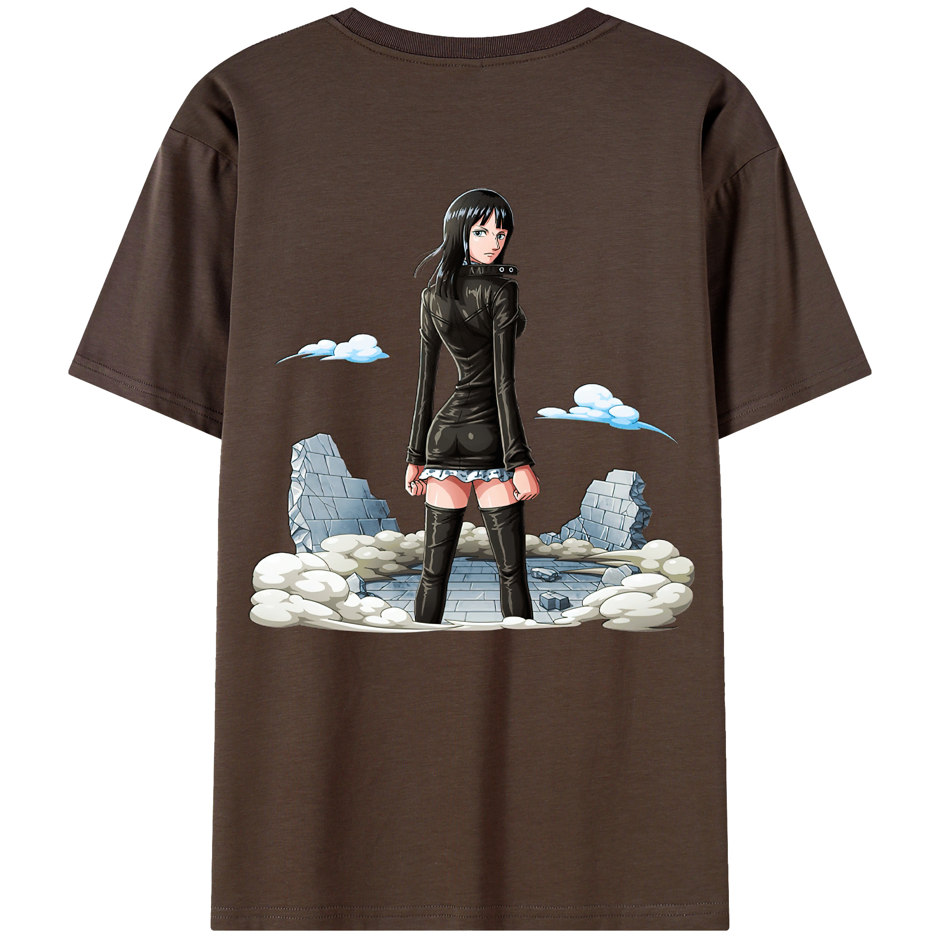 ワンピース ニコ・ロビン ONE PIECE Nico Robin 綿100％半袖Tシャツ（背面プリント）