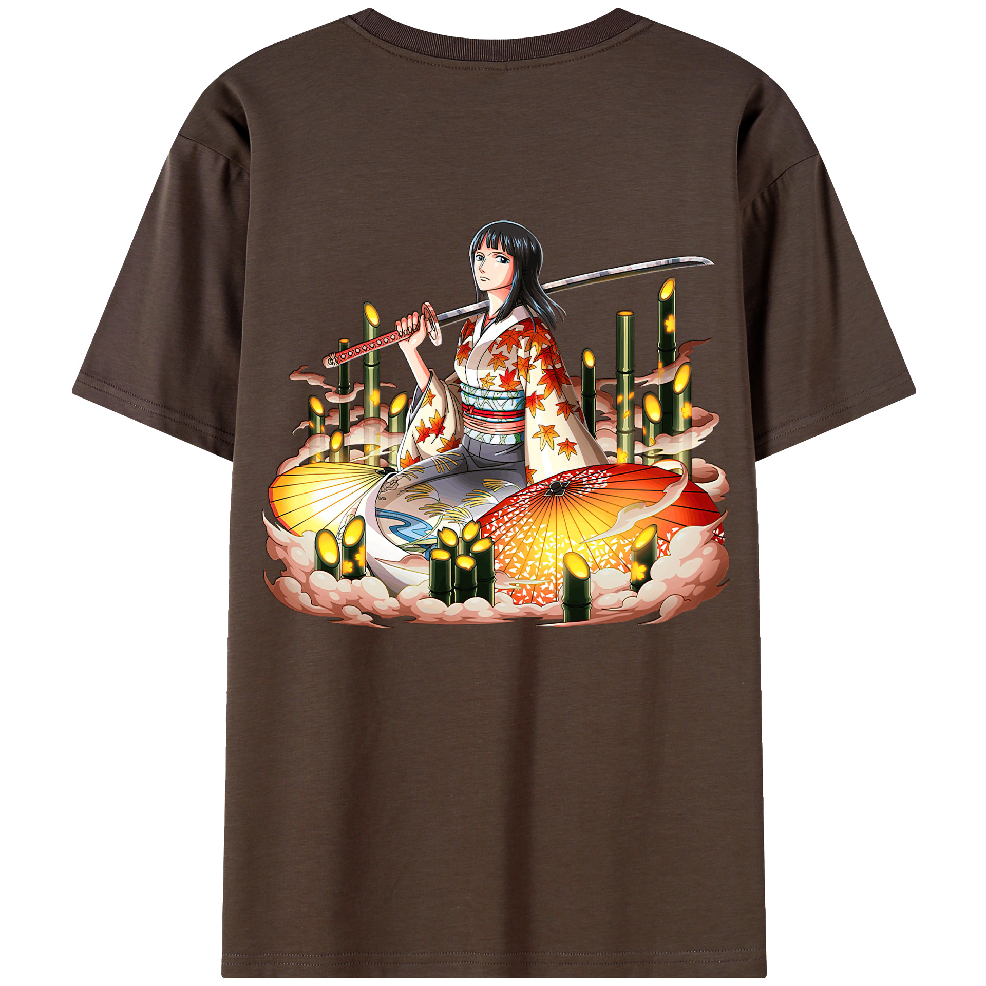 ワンピース ニコ・ロビン ONE PIECE Nico Robin 綿100％半袖Tシャツ（背面プリント）