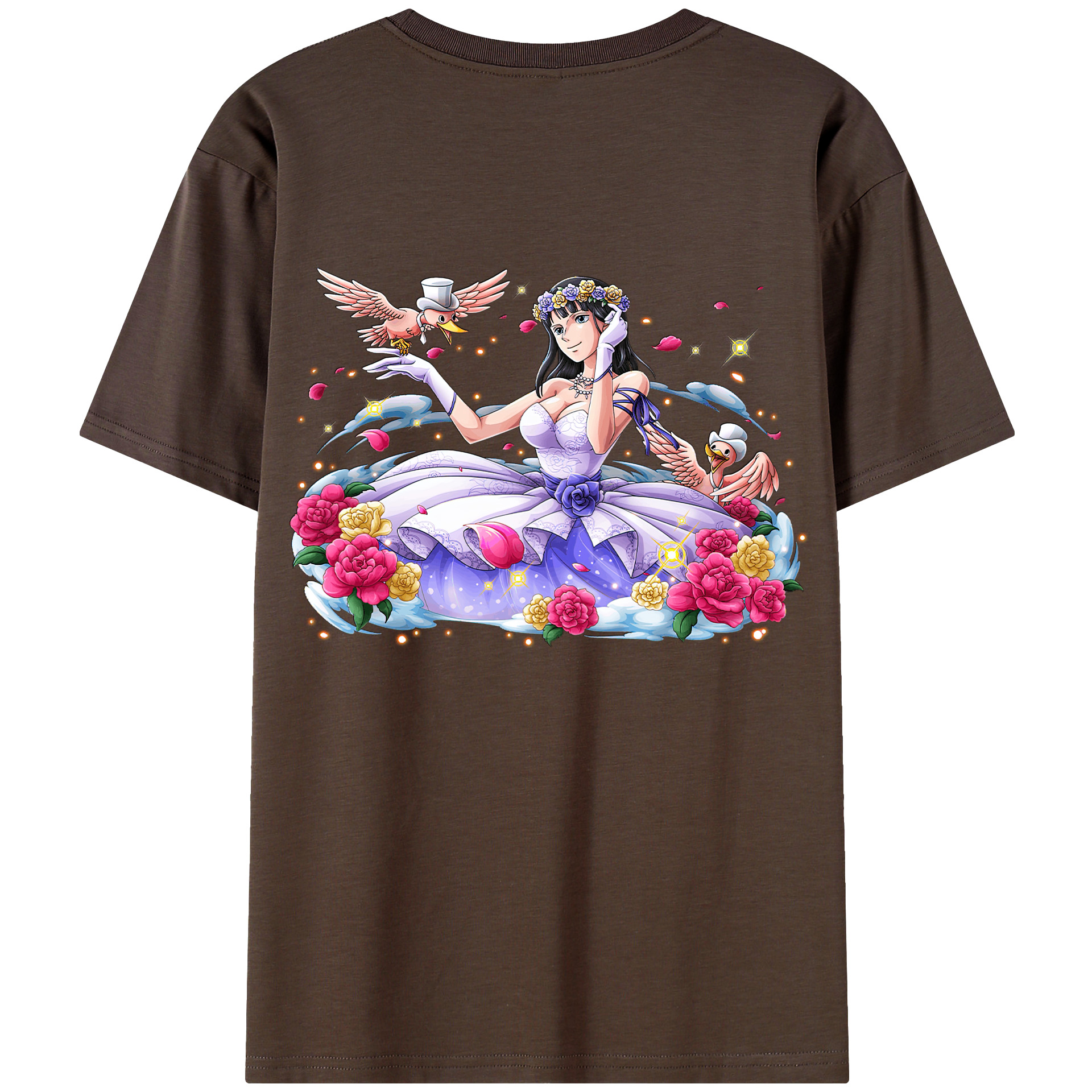 ワンピース ニコ・ロビン ONE PIECE Nico Robin 綿100％半袖Tシャツ（背面プリント）