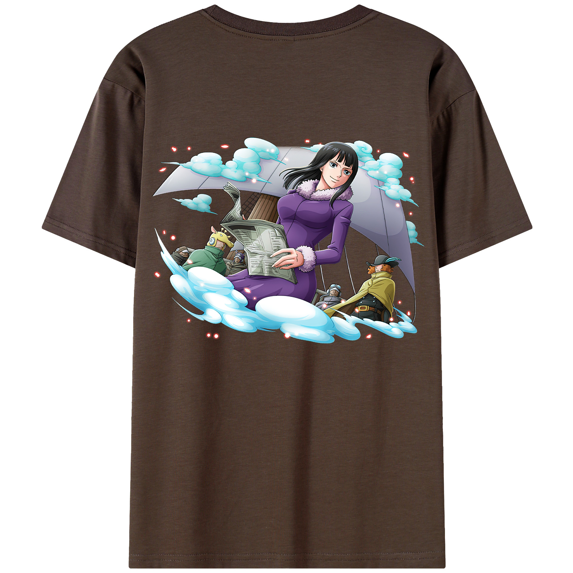 ワンピース ニコ・ロビン ONE PIECE Nico Robin 綿100％半袖Tシャツ（背面プリント）