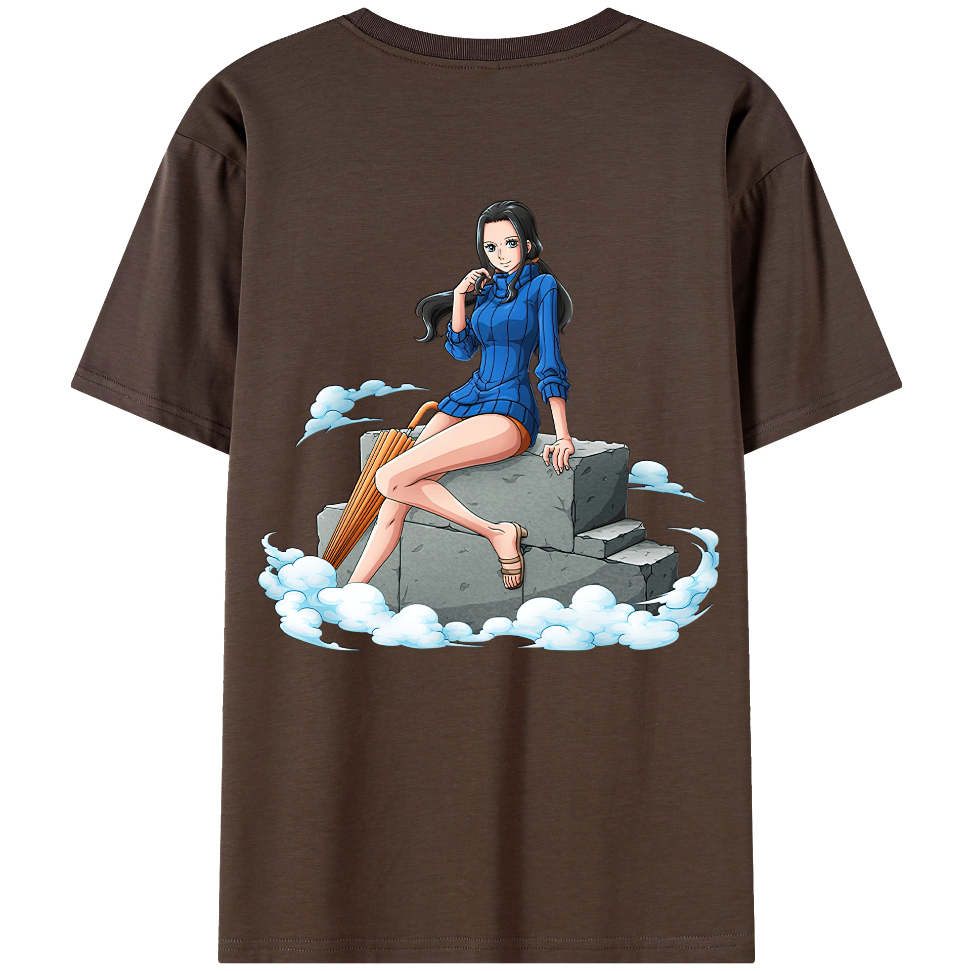 ワンピース ニコ・ロビン ONE PIECE Nico Robin 綿100％半袖Tシャツ（背面プリント）
