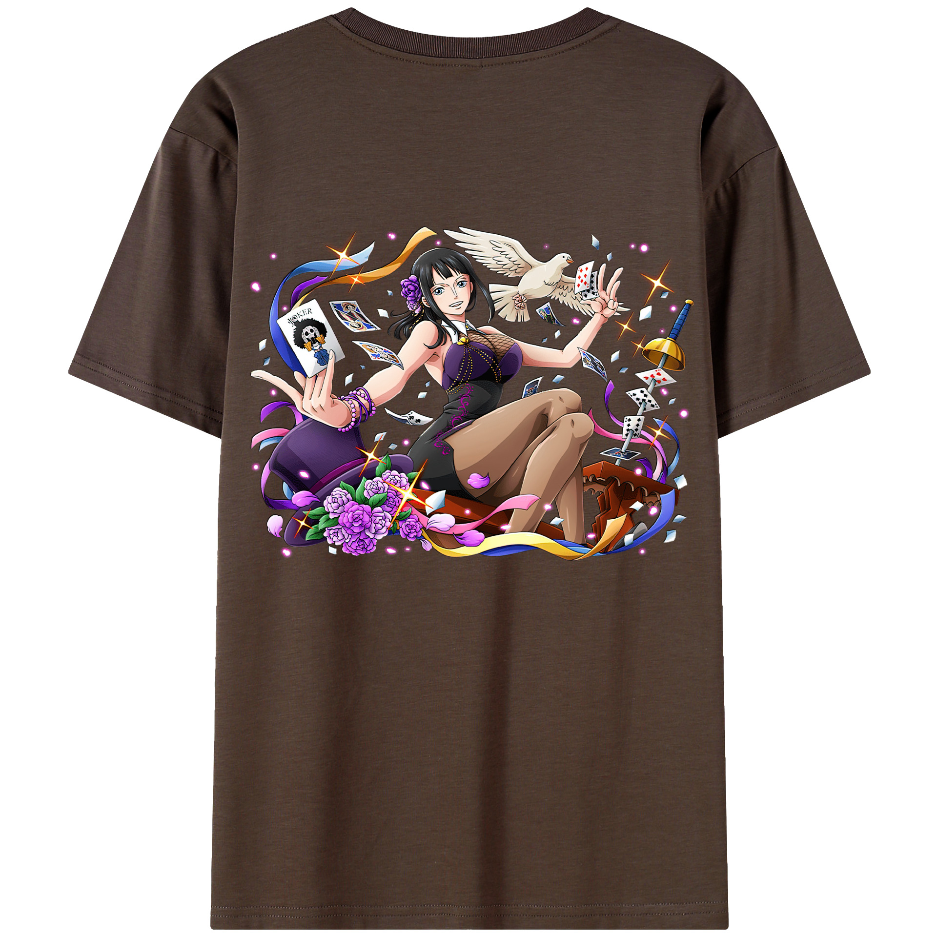 ワンピース ニコ・ロビン ONE PIECE Nico Robin 綿100％半袖Tシャツ（背面プリント）