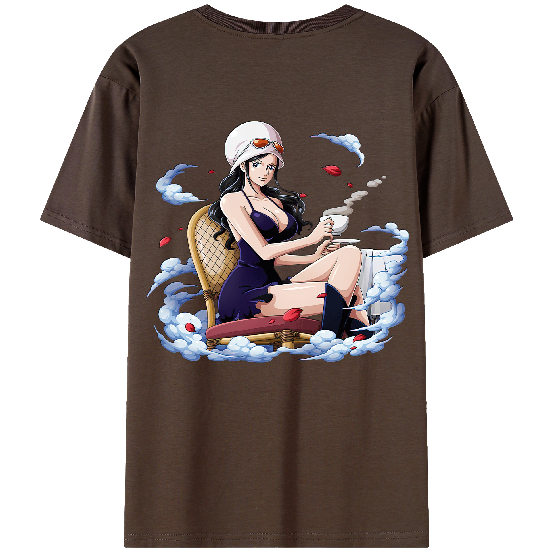 ワンピース ニコ・ロビン ONE PIECE Nico Robin 綿100％半袖Tシャツ（背面プリント）